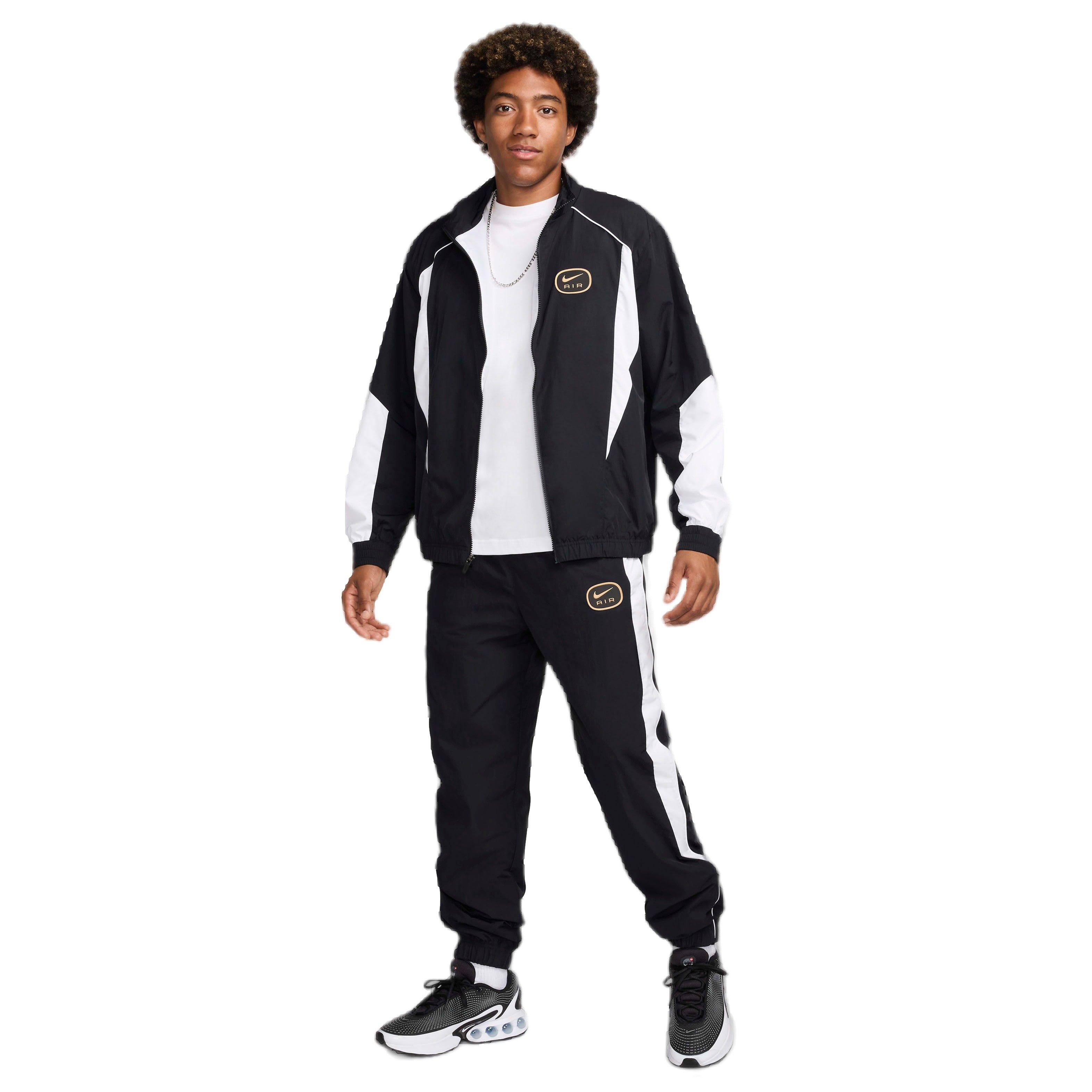 Nike Men's Air Woven Track Jacket - Black/White - BLACK/WHITE Thumbnail View 7