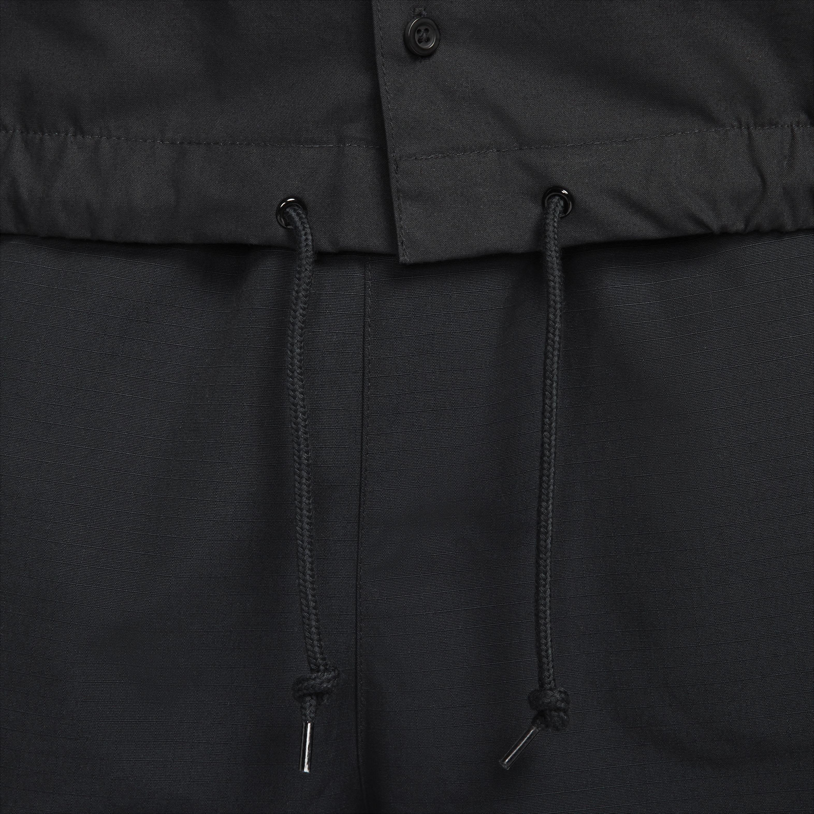 Nike Men's Club Short-Sleeve Oxford Button-Up Shirt - Black - BLACK Thumbnail View 5