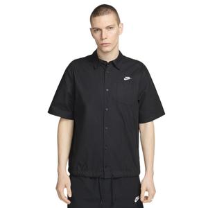 Nike Men's Club Short-Sleeve Oxford Button-Up Shirt - Black