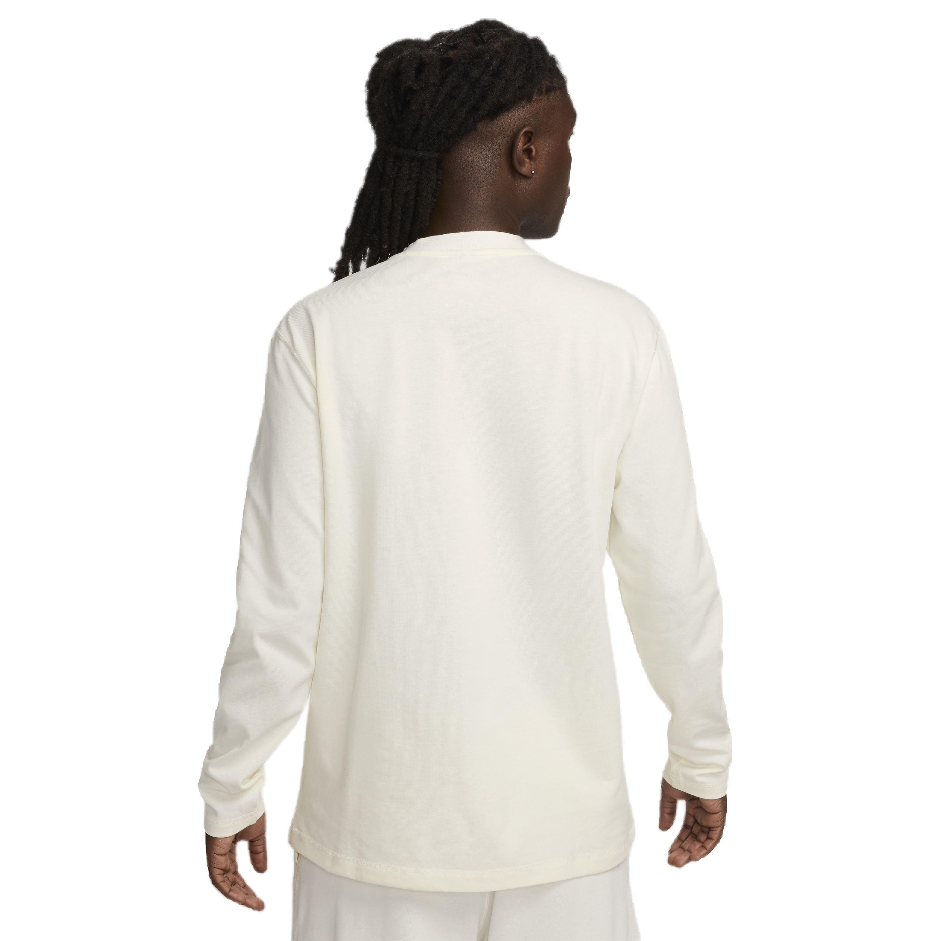 Nike Men's Club Long-Sleeve Henley Shirt - WHITE Thumbnail View 2