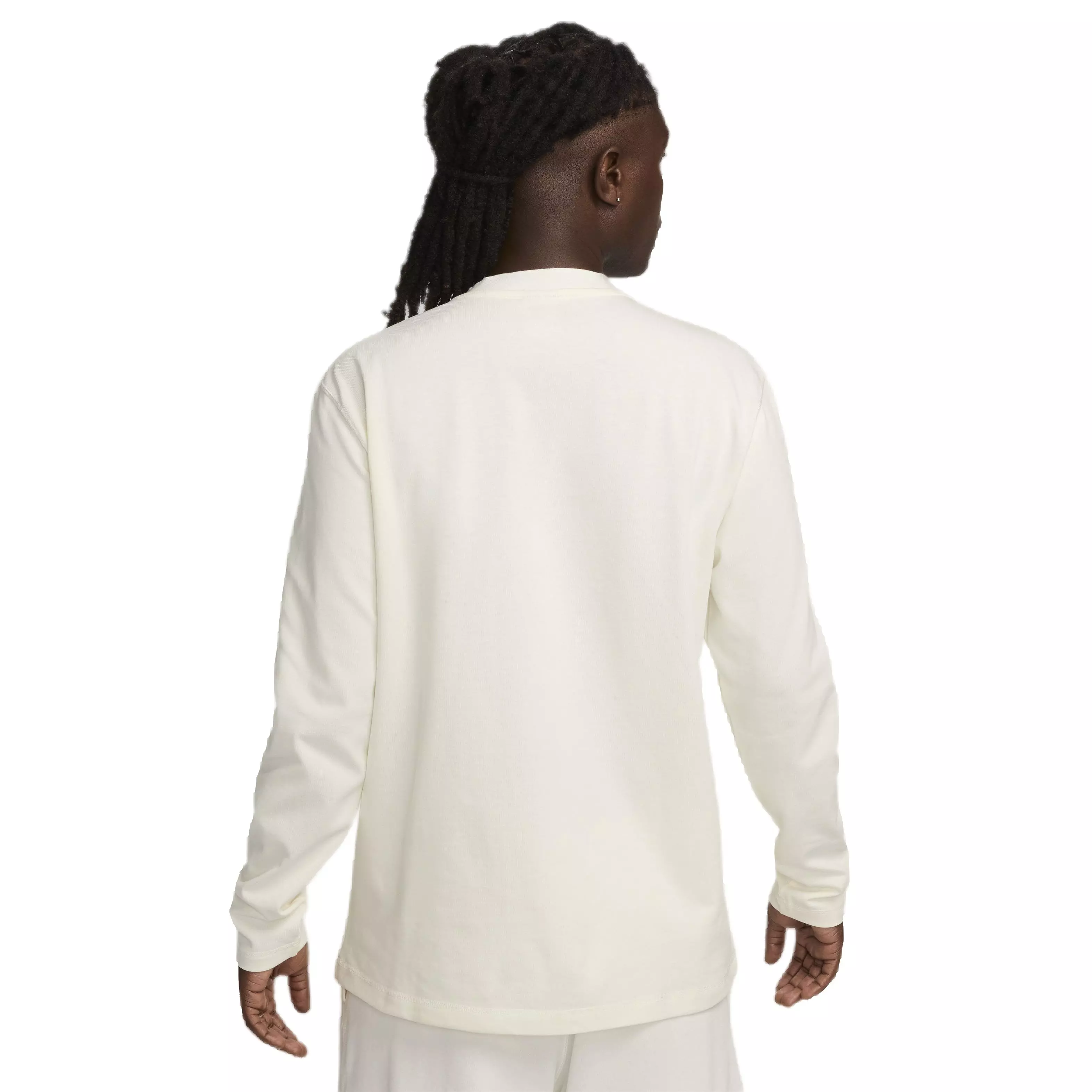 Nike Men's Club Long-Sleeve Henley Shirt - WHITE