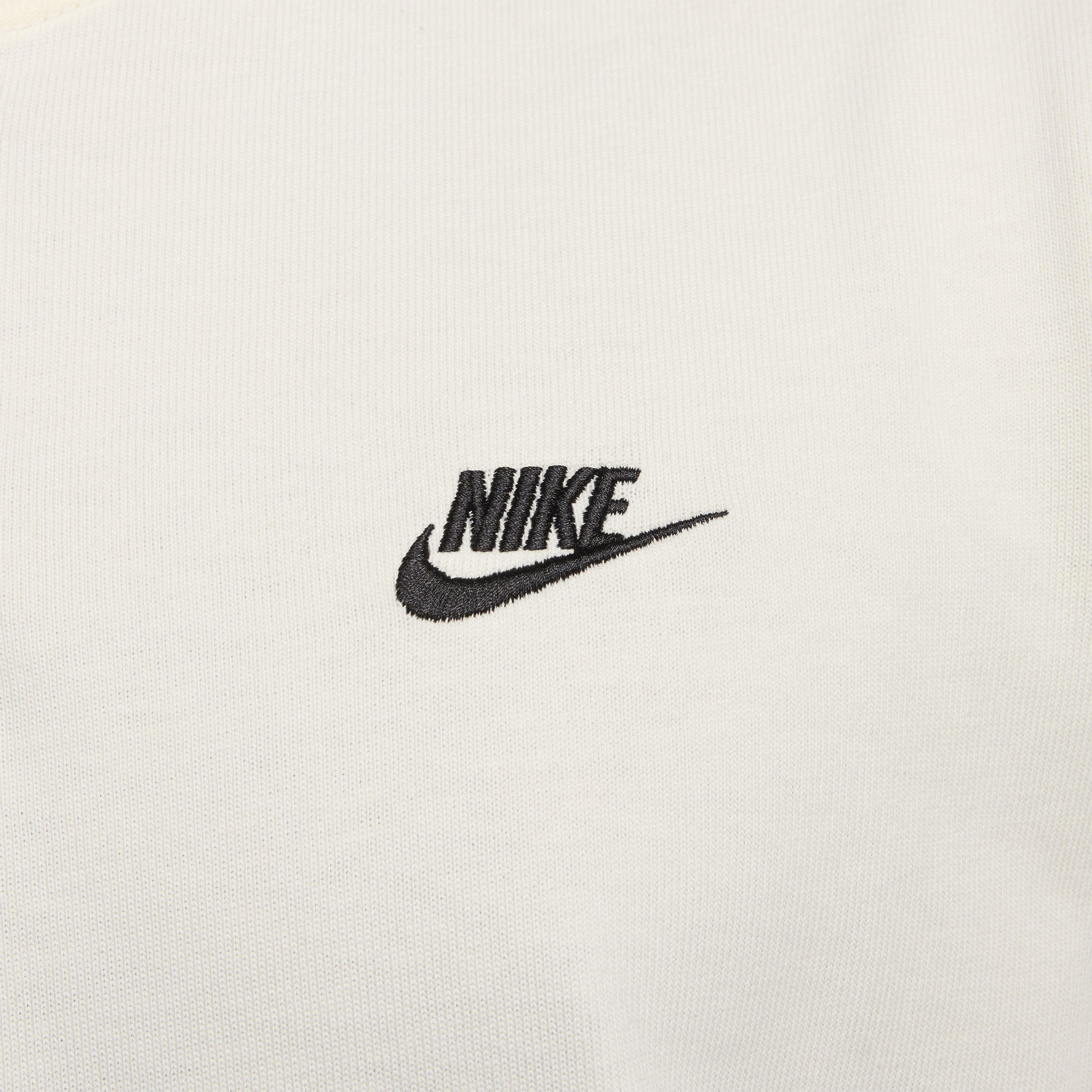 Nike Men's Club Long-Sleeve Henley Shirt - WHITE Thumbnail View 4