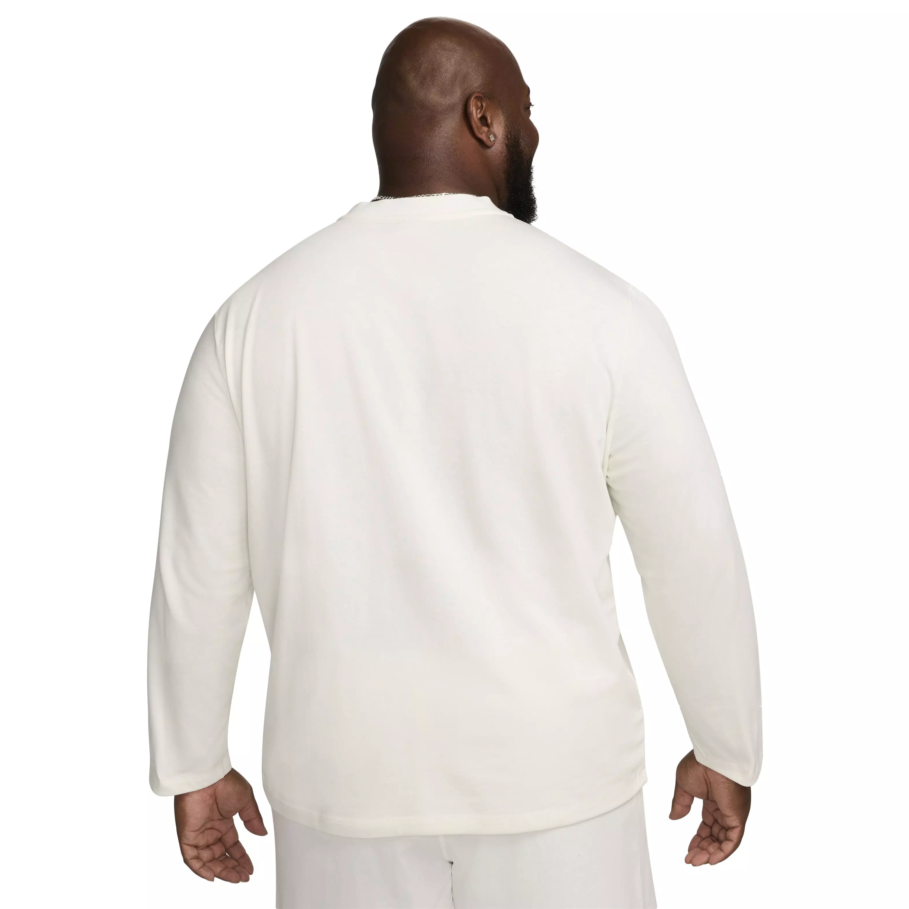 Nike Men's Club Long-Sleeve Henley Shirt - WHITE