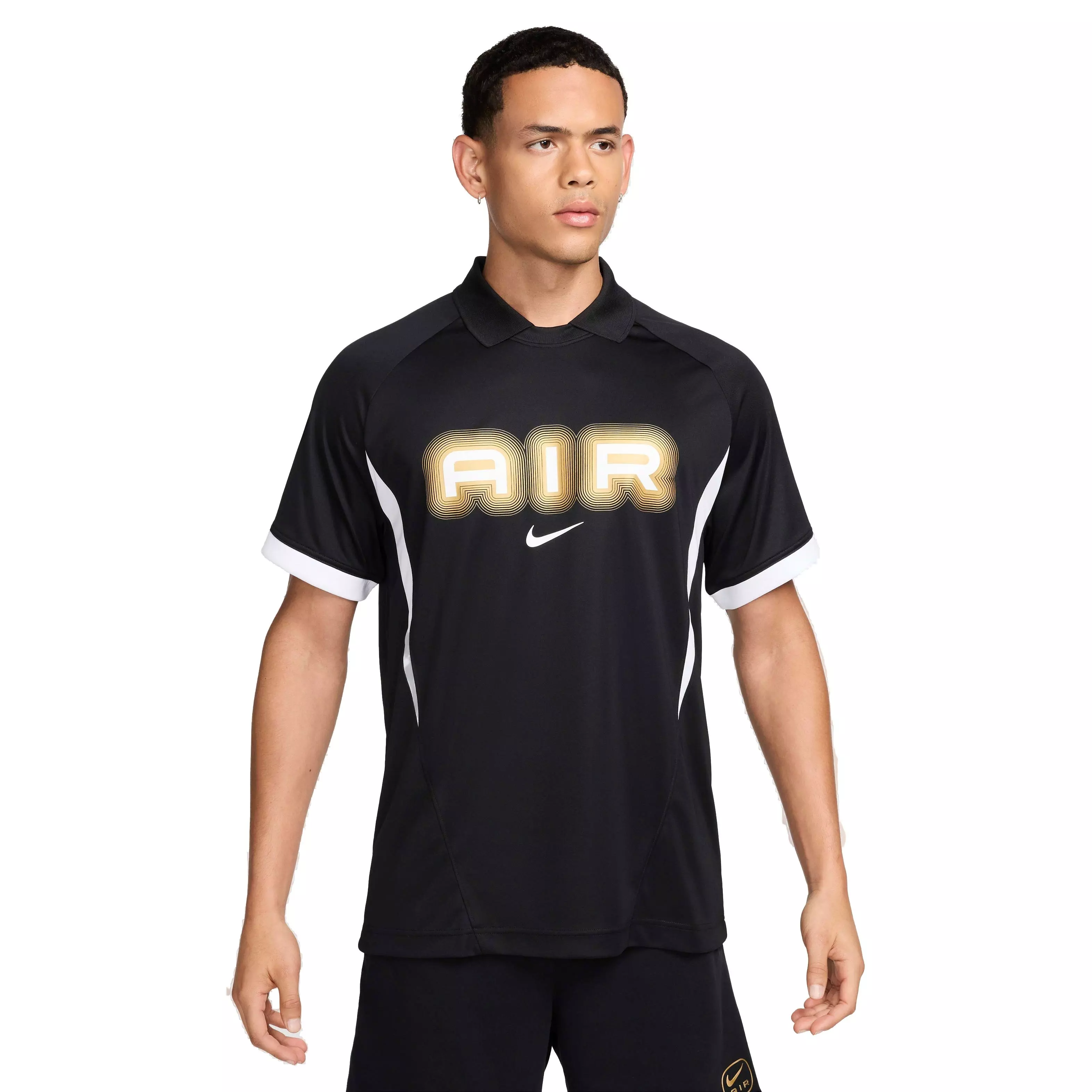 Nike Men's Air Sportswear Short-Sleeve Jersey - BLACK
