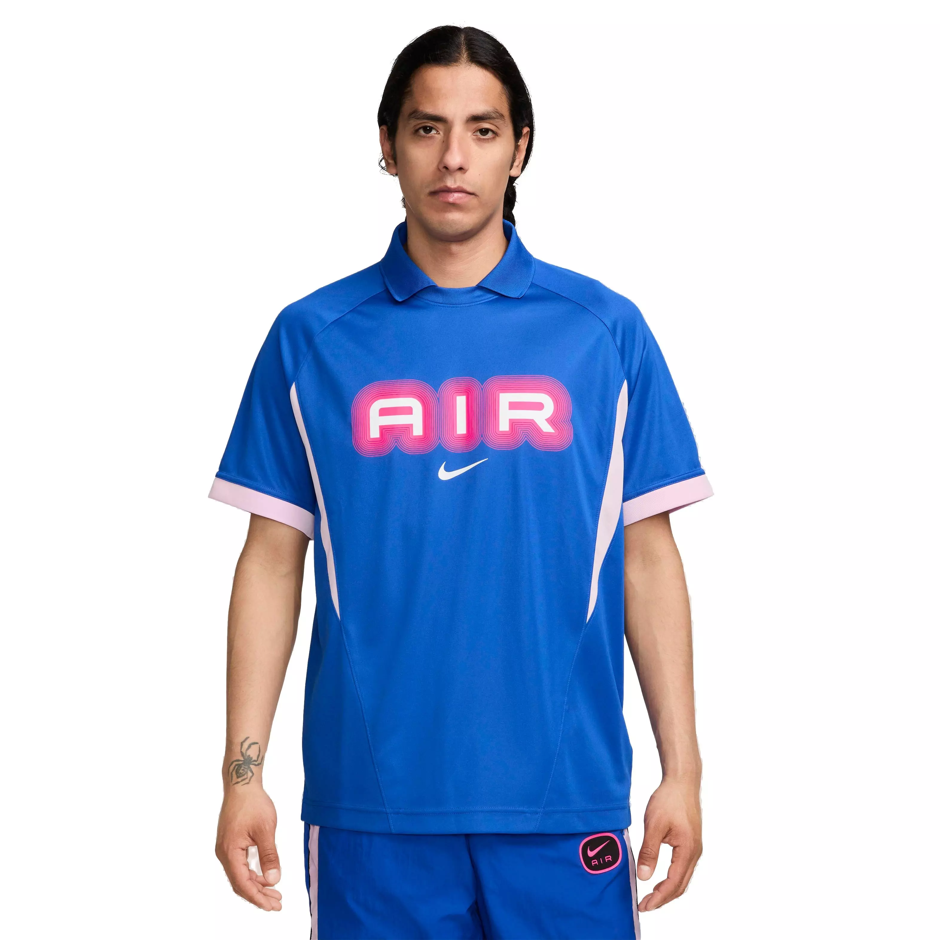 Nike Men's Air Sportswear Short-Sleeve Jersey - BLUE
