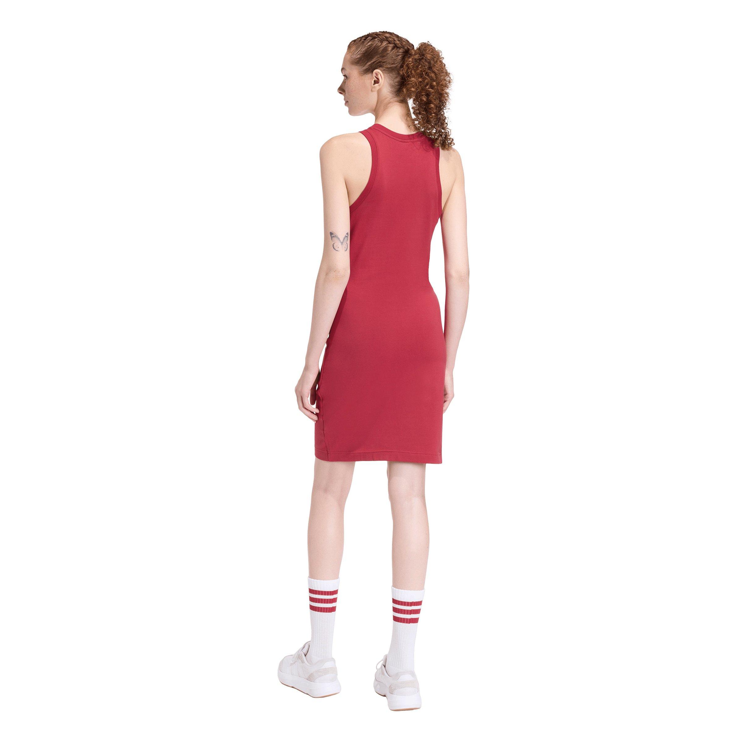 adidas Women's Future Icons Small Logo Dress -Maroon - MAROON Thumbnail View 2