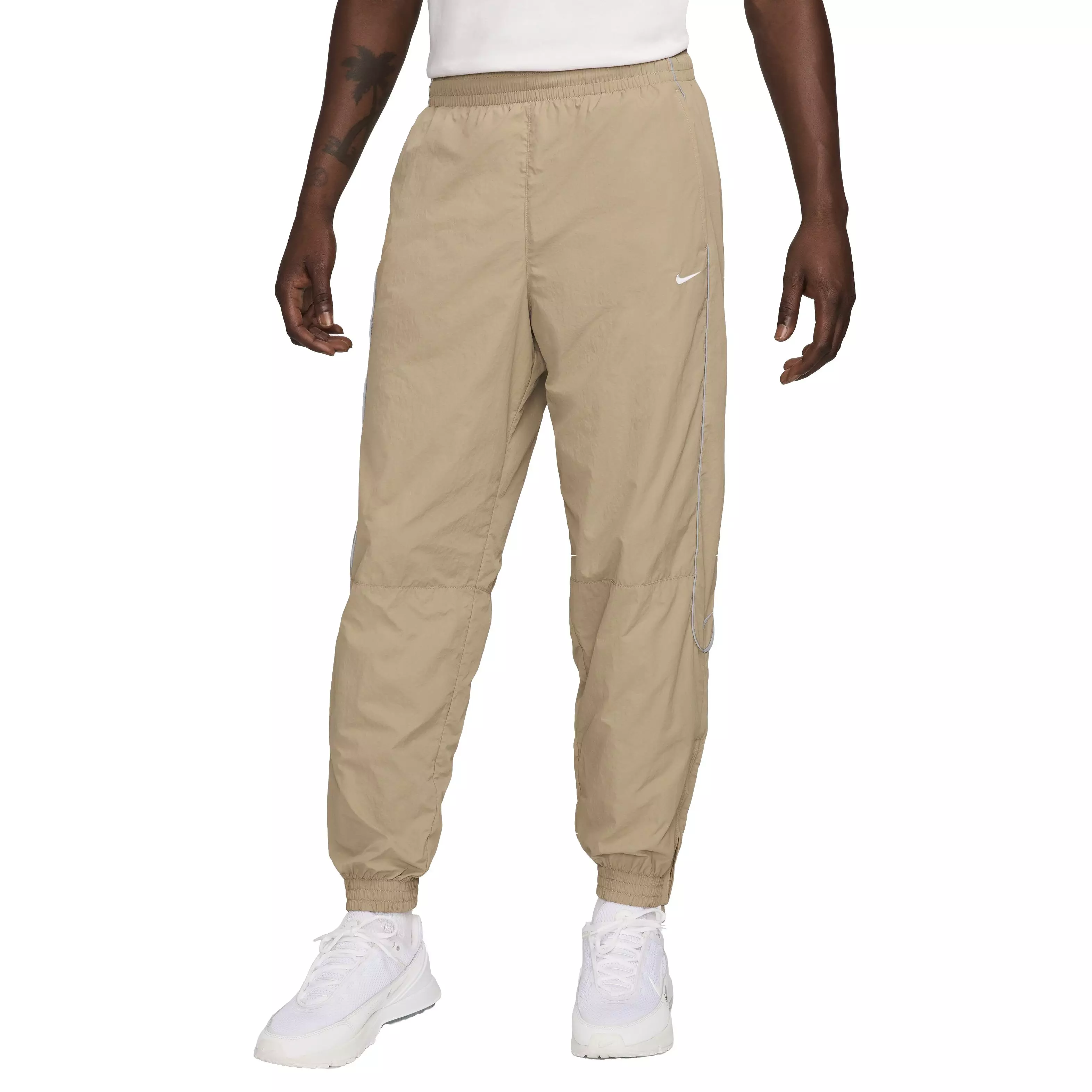Nike Men's Solo Swoosh Track Pants -Khaki - KHAKI