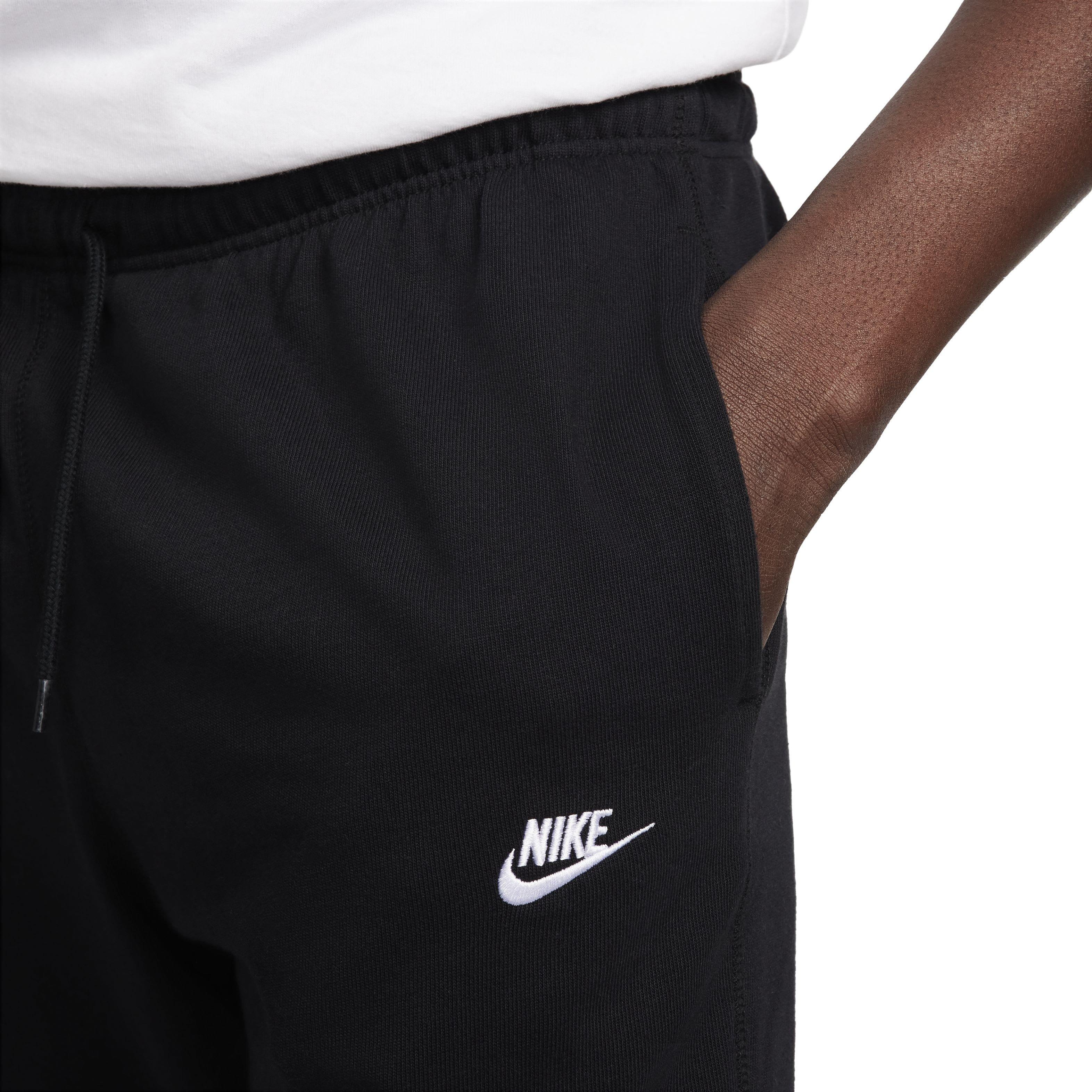Nike Men's Club Knit Joggers - BLACK Thumbnail View 3