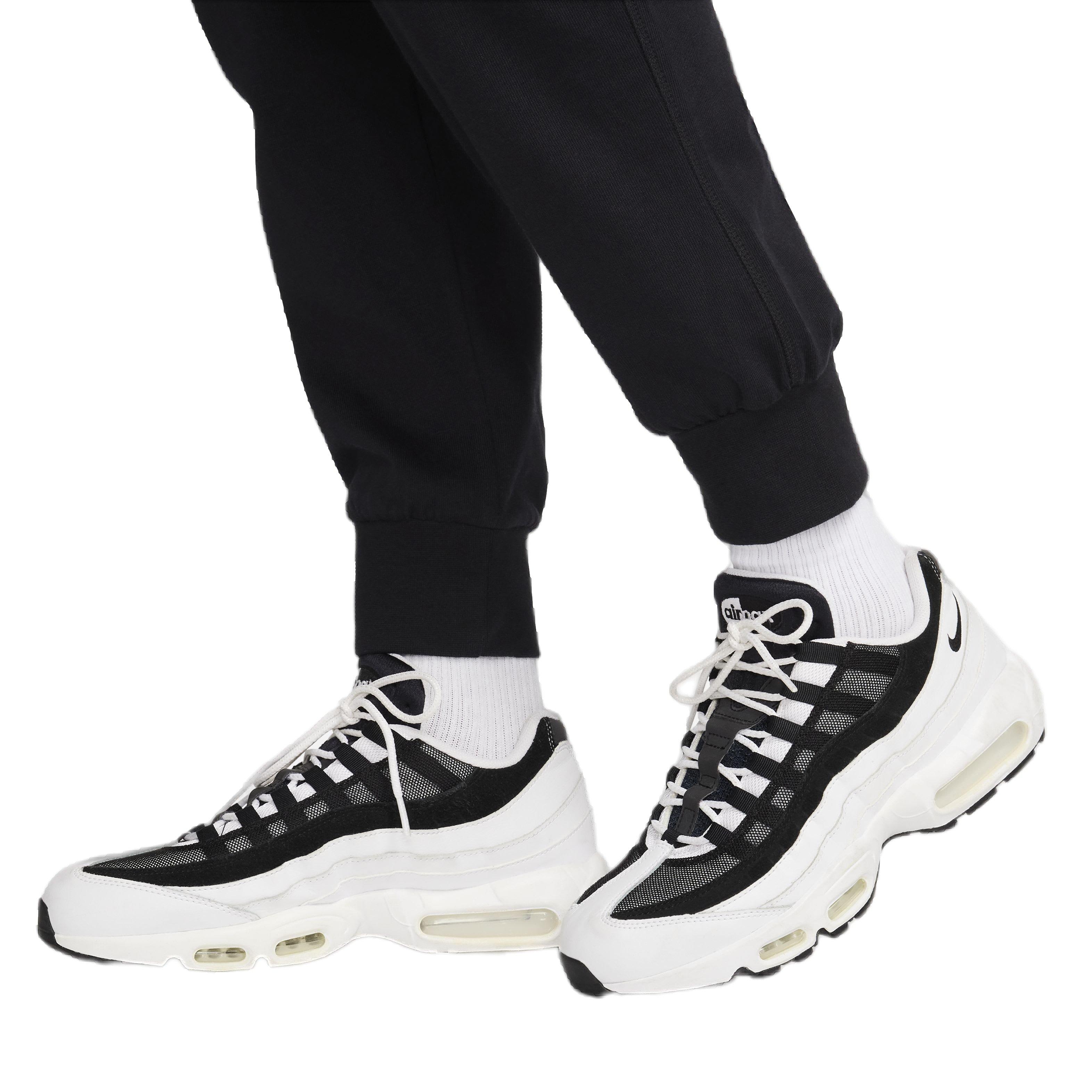 Nike Men's Club Knit Joggers - BLACK Thumbnail View 4