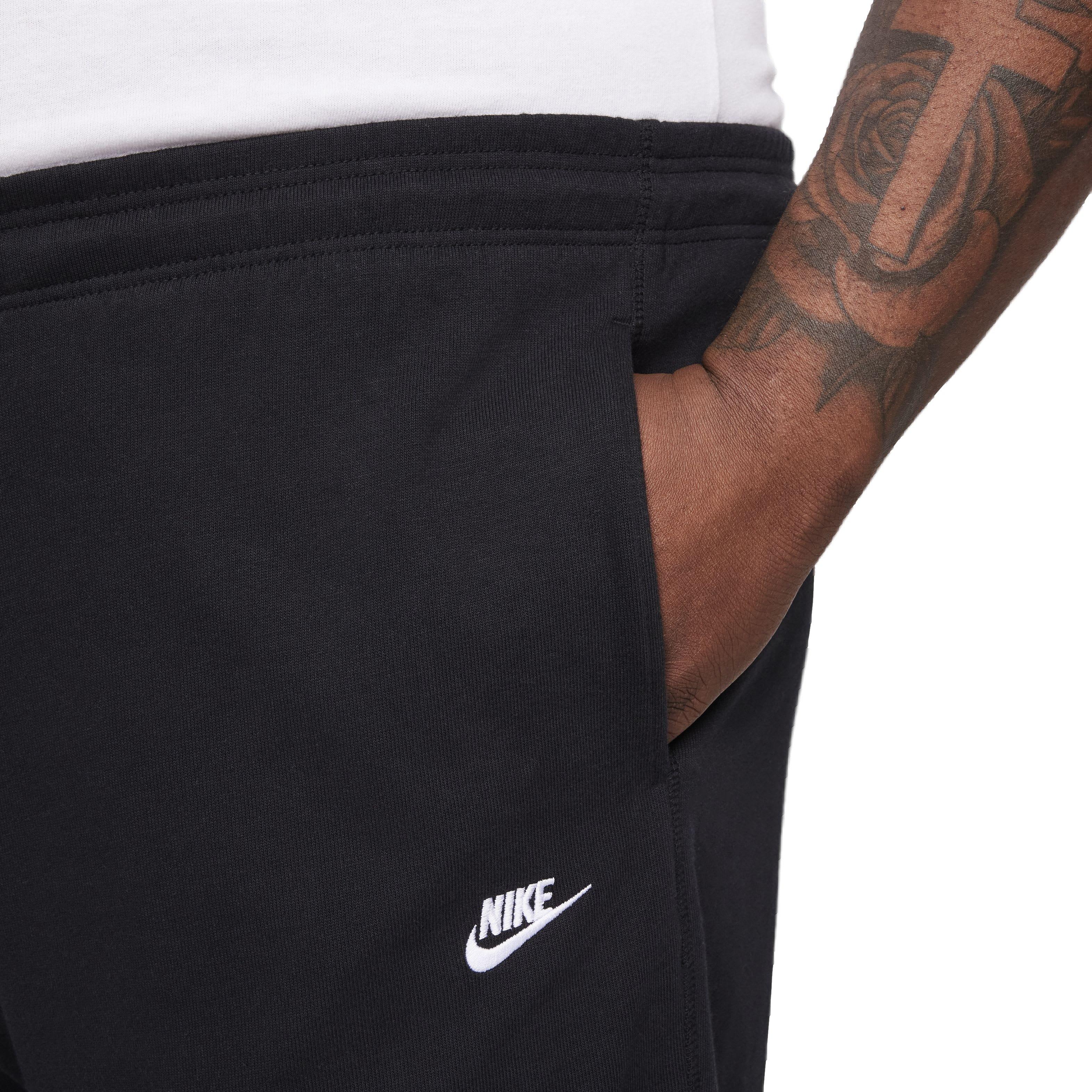 Nike Men's Club Knit Joggers - BLACK Thumbnail View 8
