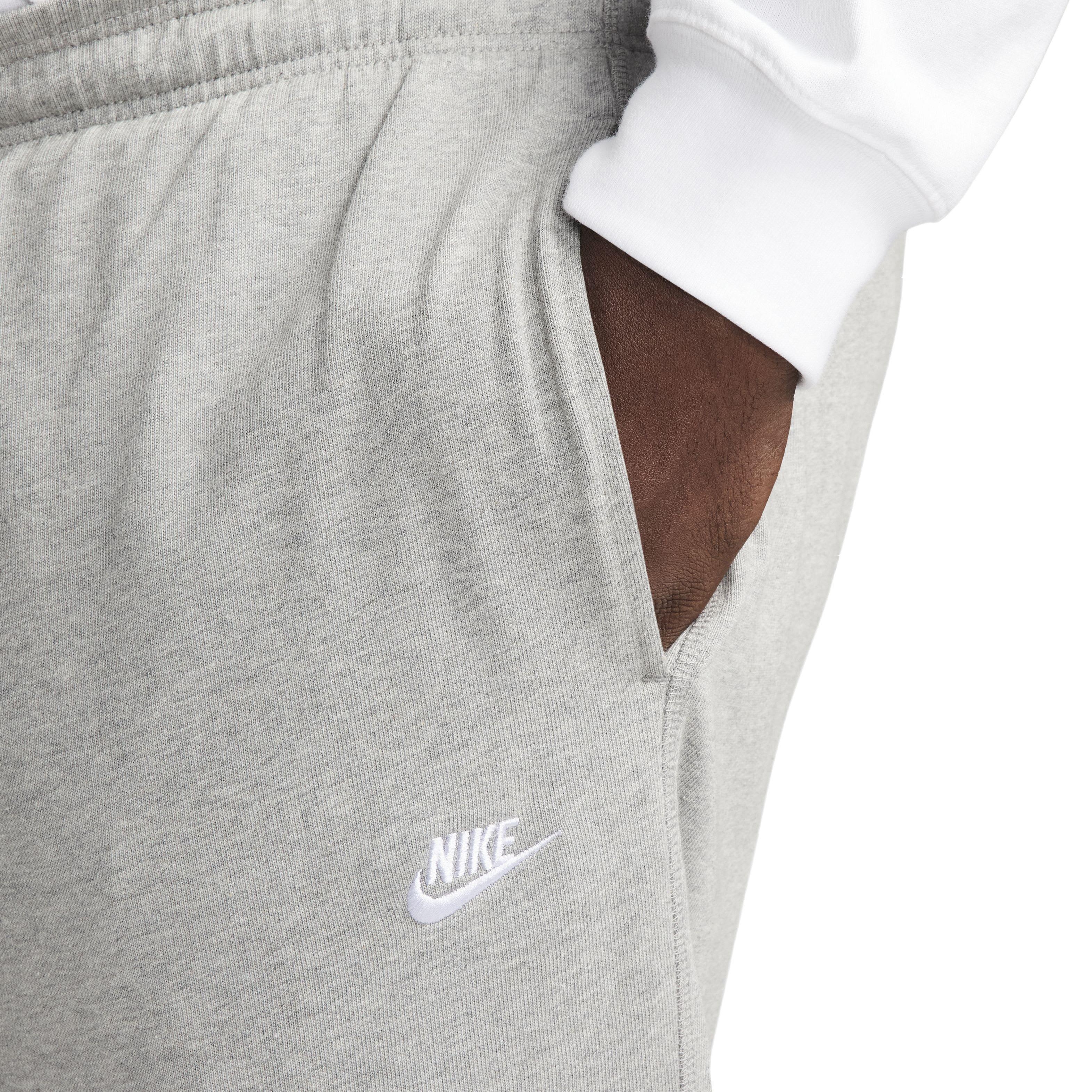 Nike Men's Club Knit Joggers - GREY Thumbnail View 8
