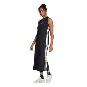adidas Women's Essentials 3-Stripes Long Racerback Dress -Black