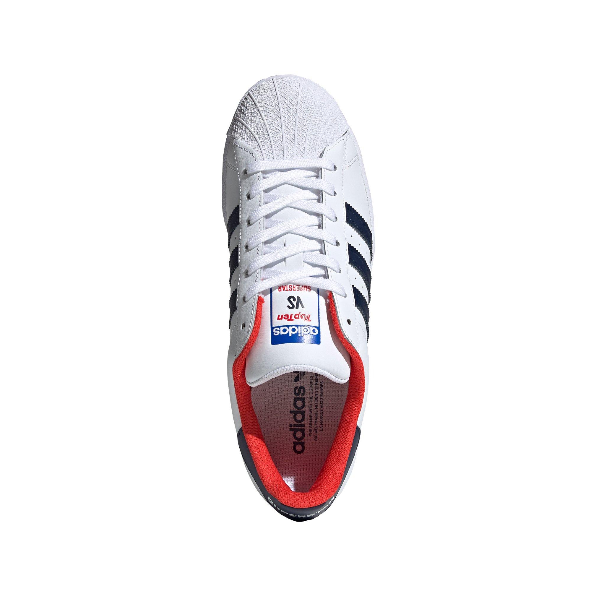 adidas superstar white navy red