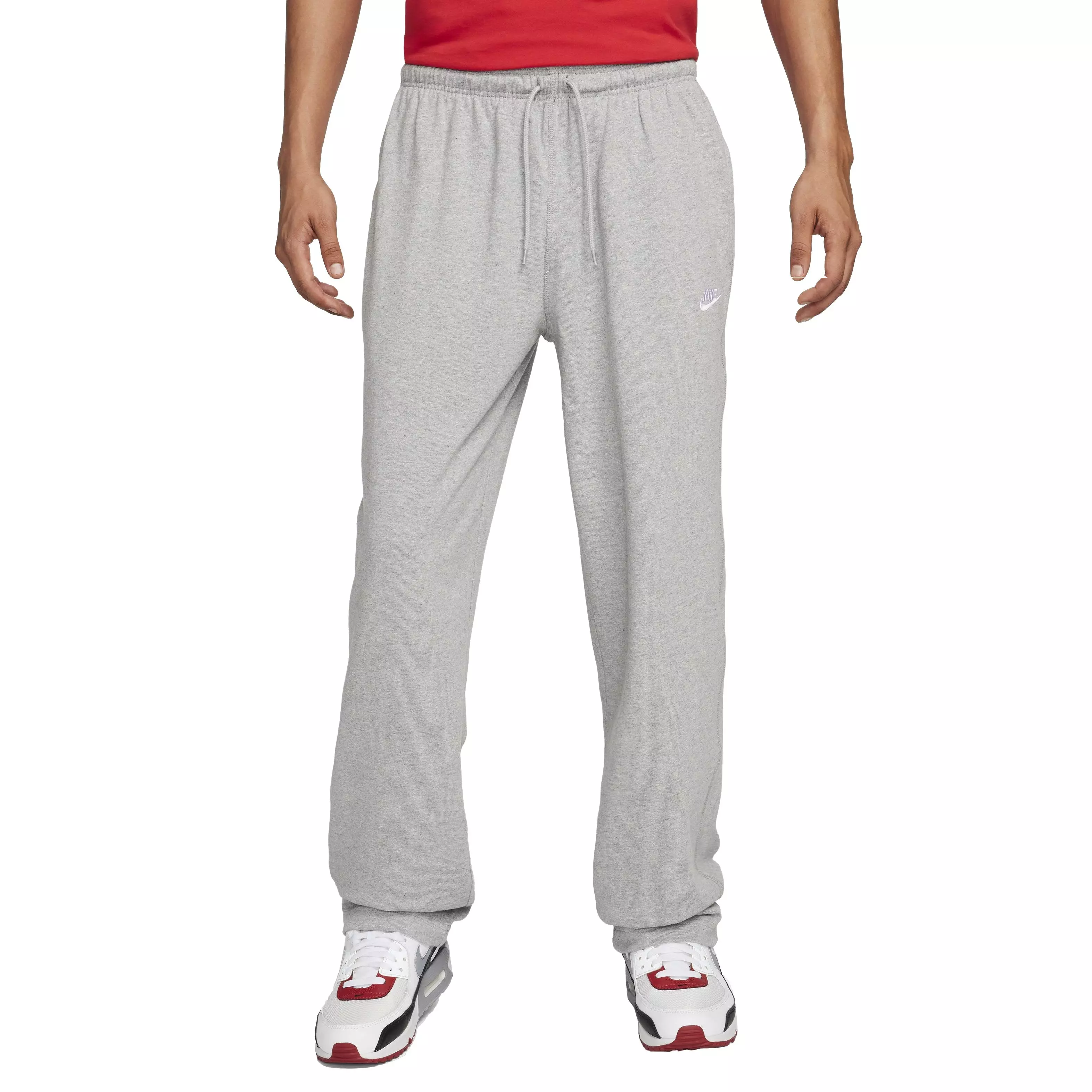 Nike Men's Club Knit Open-Hem Pants - GREY