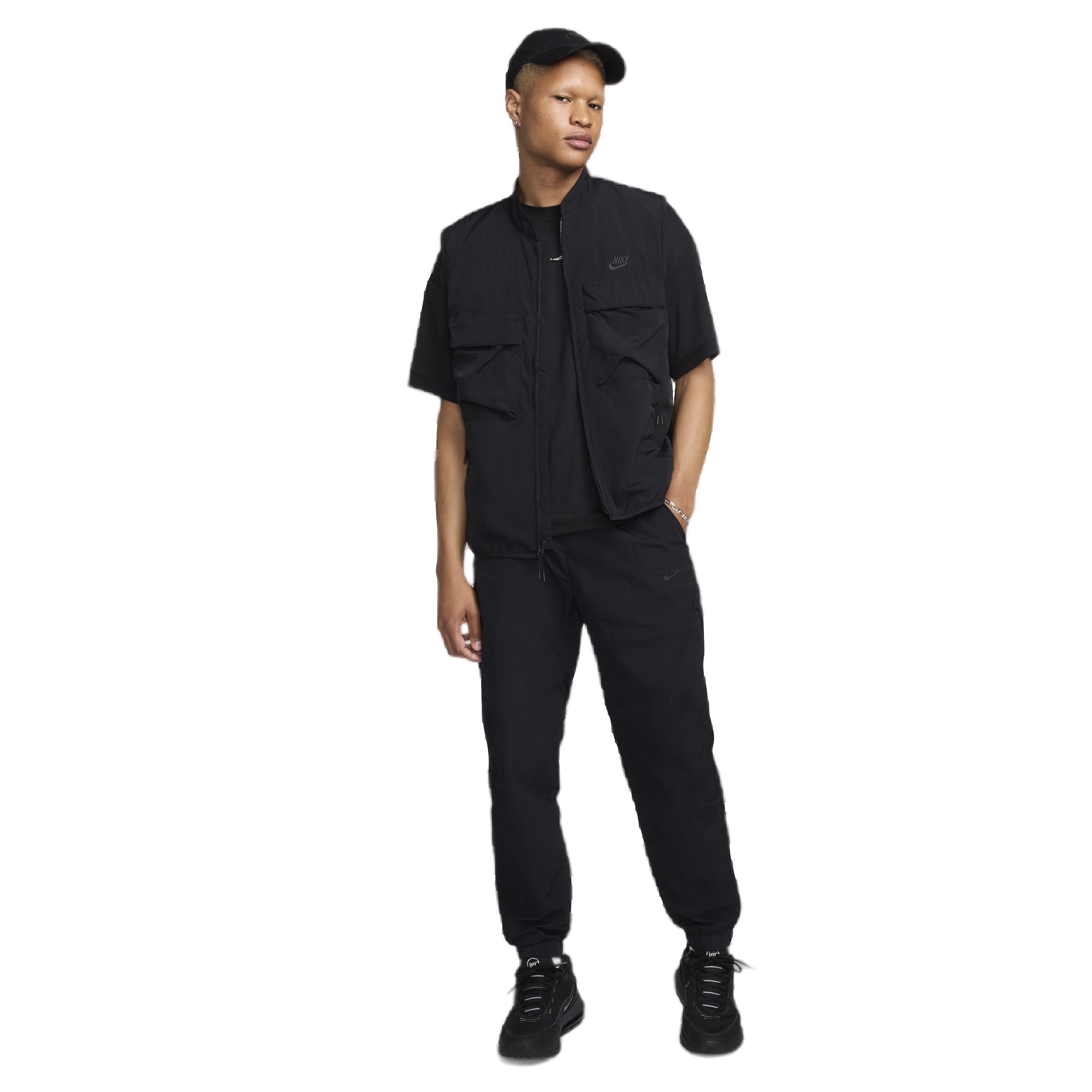 Nike Men's Tech Woven Straight Leg Pants - BLACK Thumbnail View 6