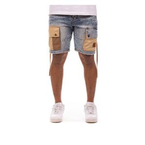 Hustle Gang Men's Grounded Medium Wash Denim Short