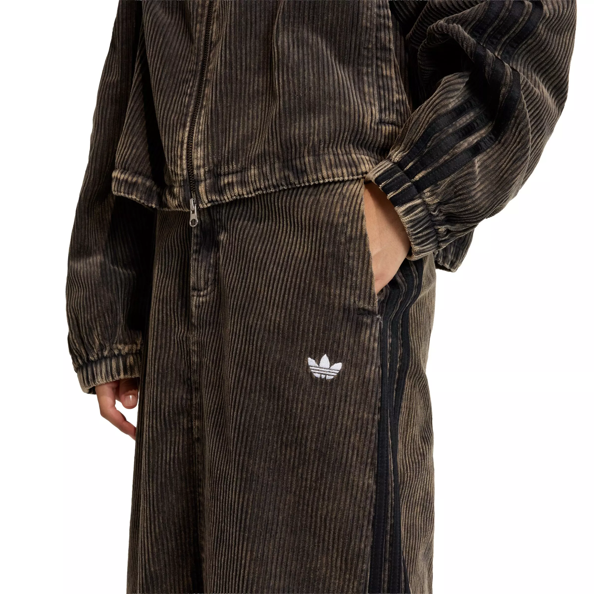 adidas Originals Women's Corduroy Maxi Skirt - Black - BLACK