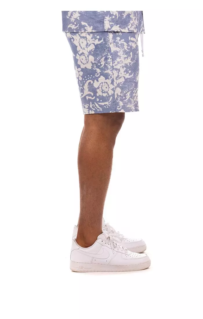 Hustle Gang Men's Tallos Short - Blue - BLUE