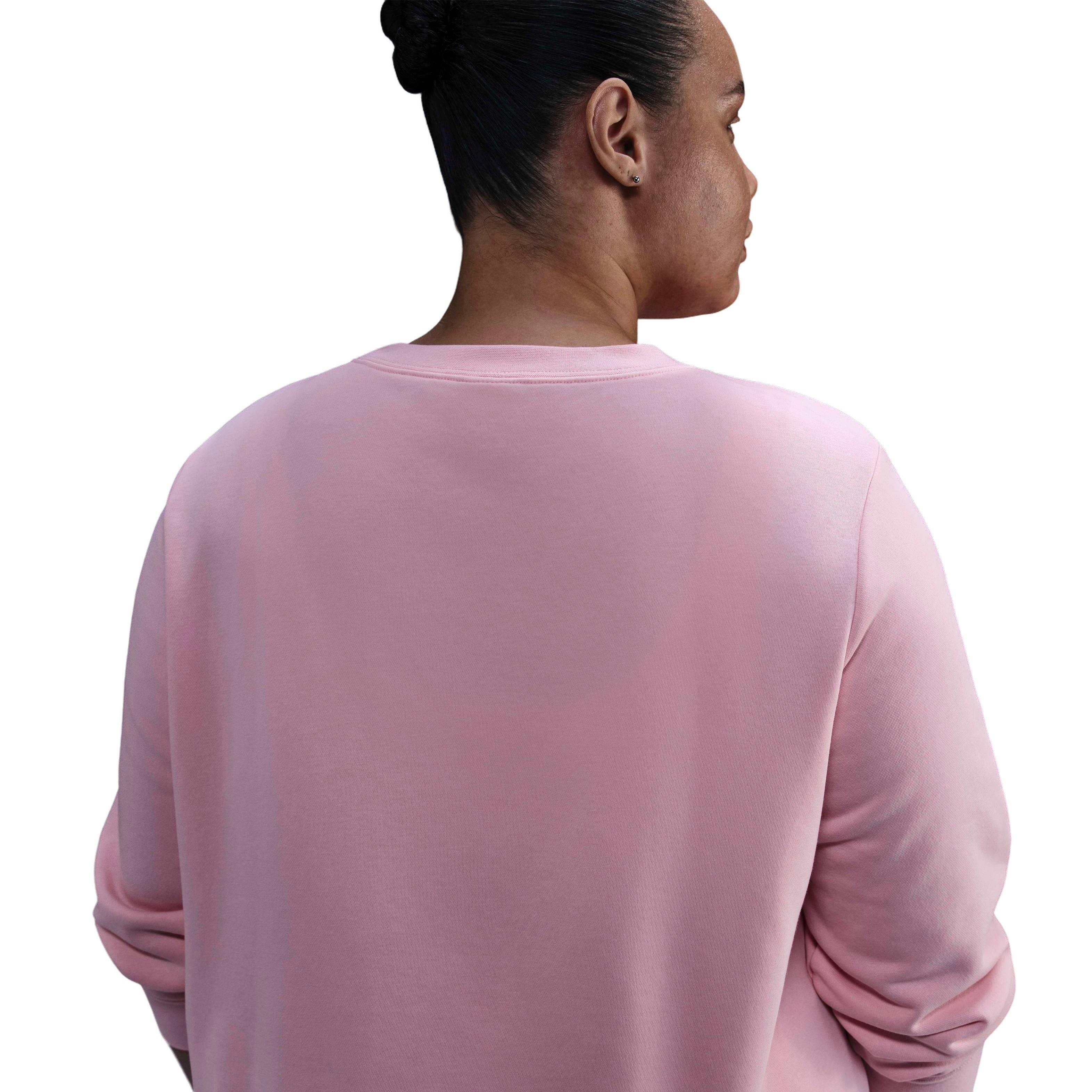 Nike Sportswear Fleece Club Crew-Neck Sweatshirt -Pink - PINK Thumbnail View 2