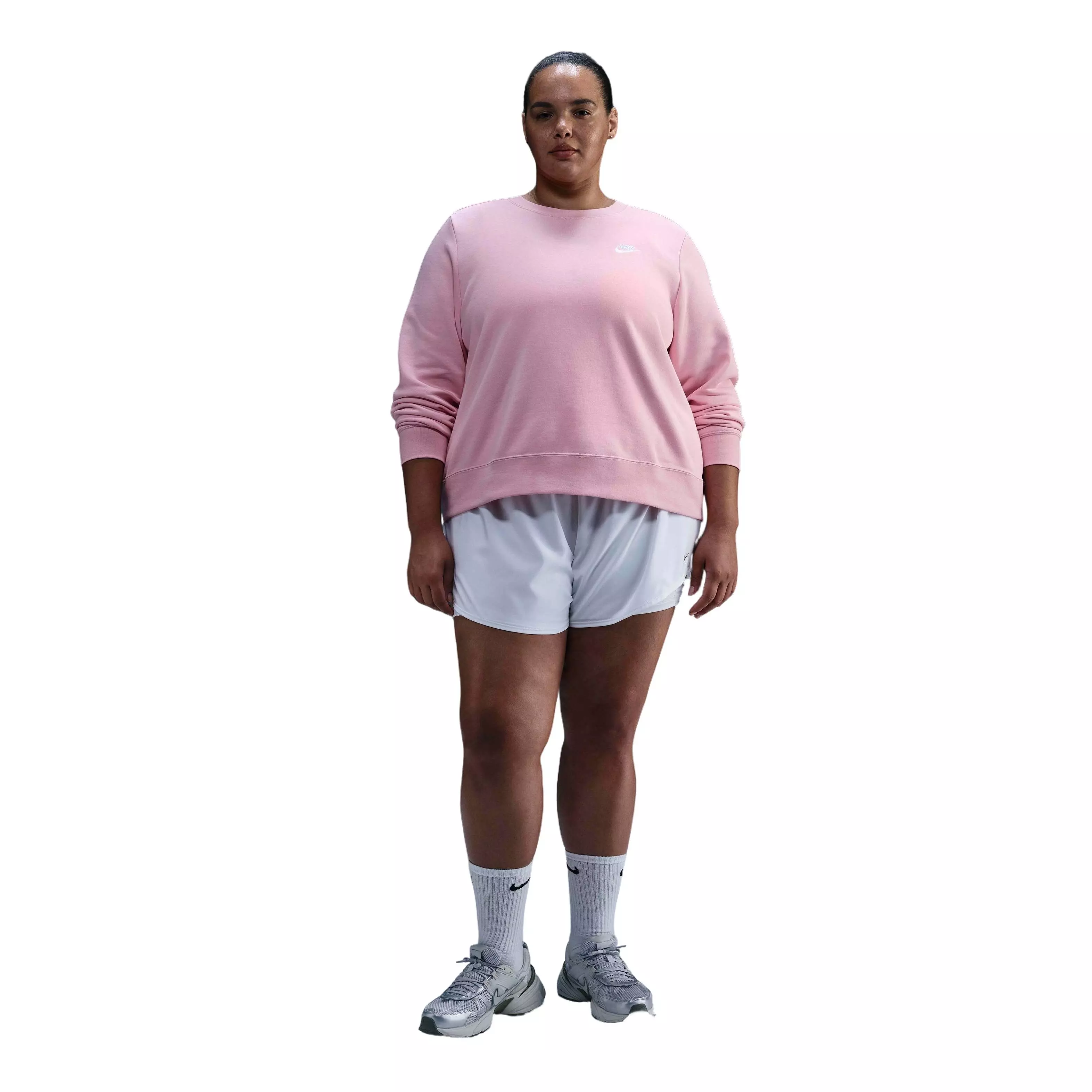 Nike Sportswear Fleece Club Crew-Neck Sweatshirt -Pink - PINK