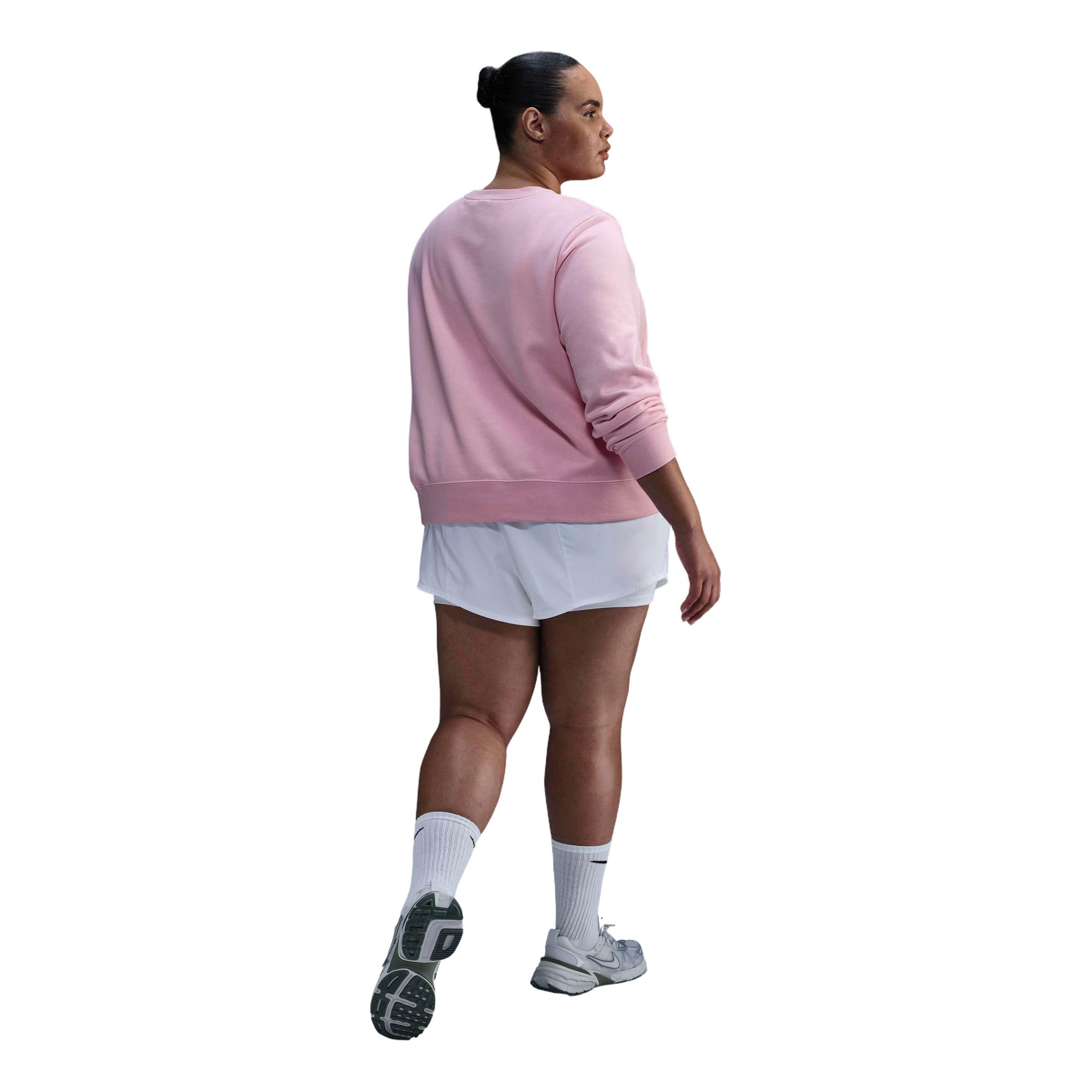 Nike Sportswear Fleece Club Crew-Neck Sweatshirt -Pink - PINK Thumbnail View 5