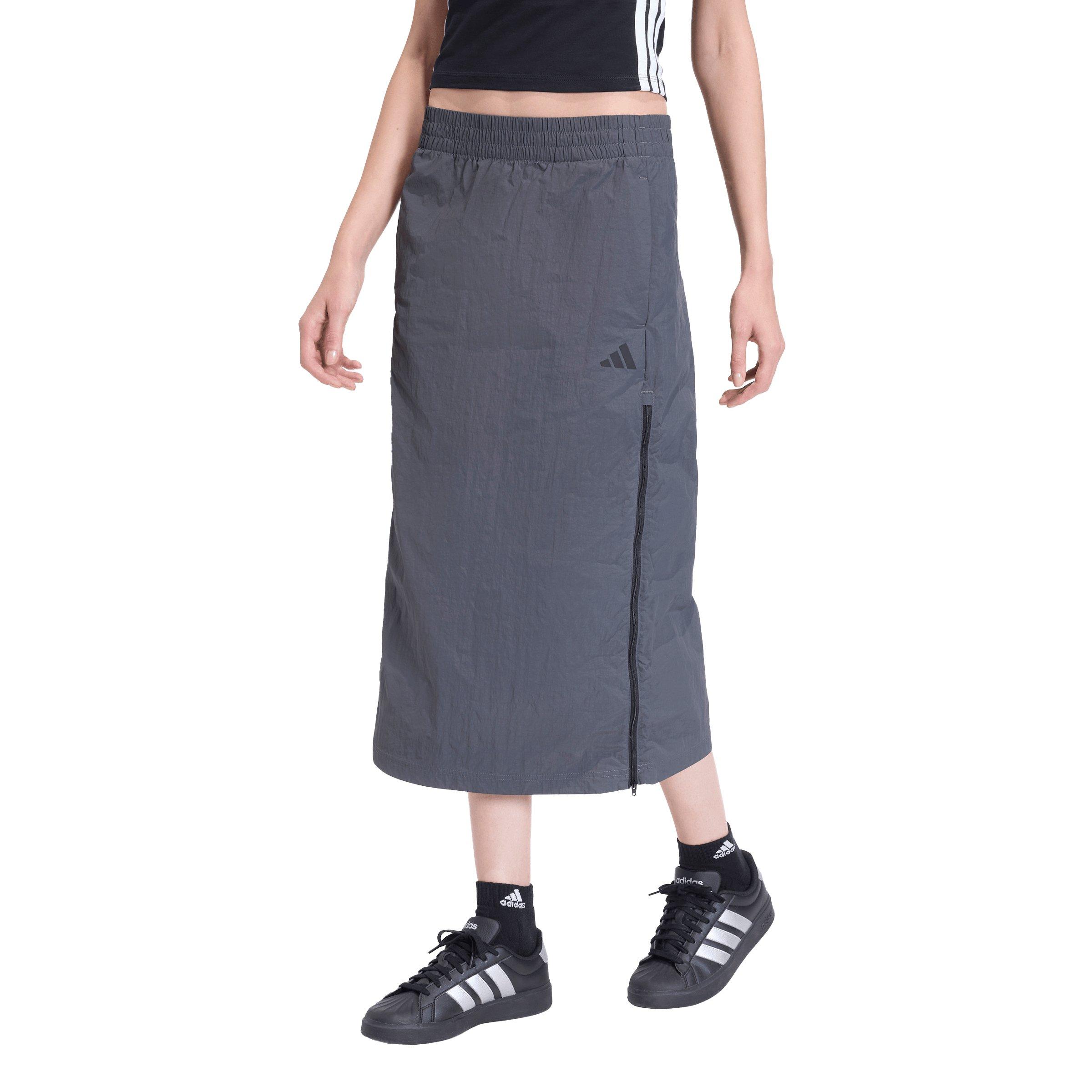 adidas Women's City Tech Woven Zip Skirt - Dark Grey - DARK GREY Thumbnail View 1
