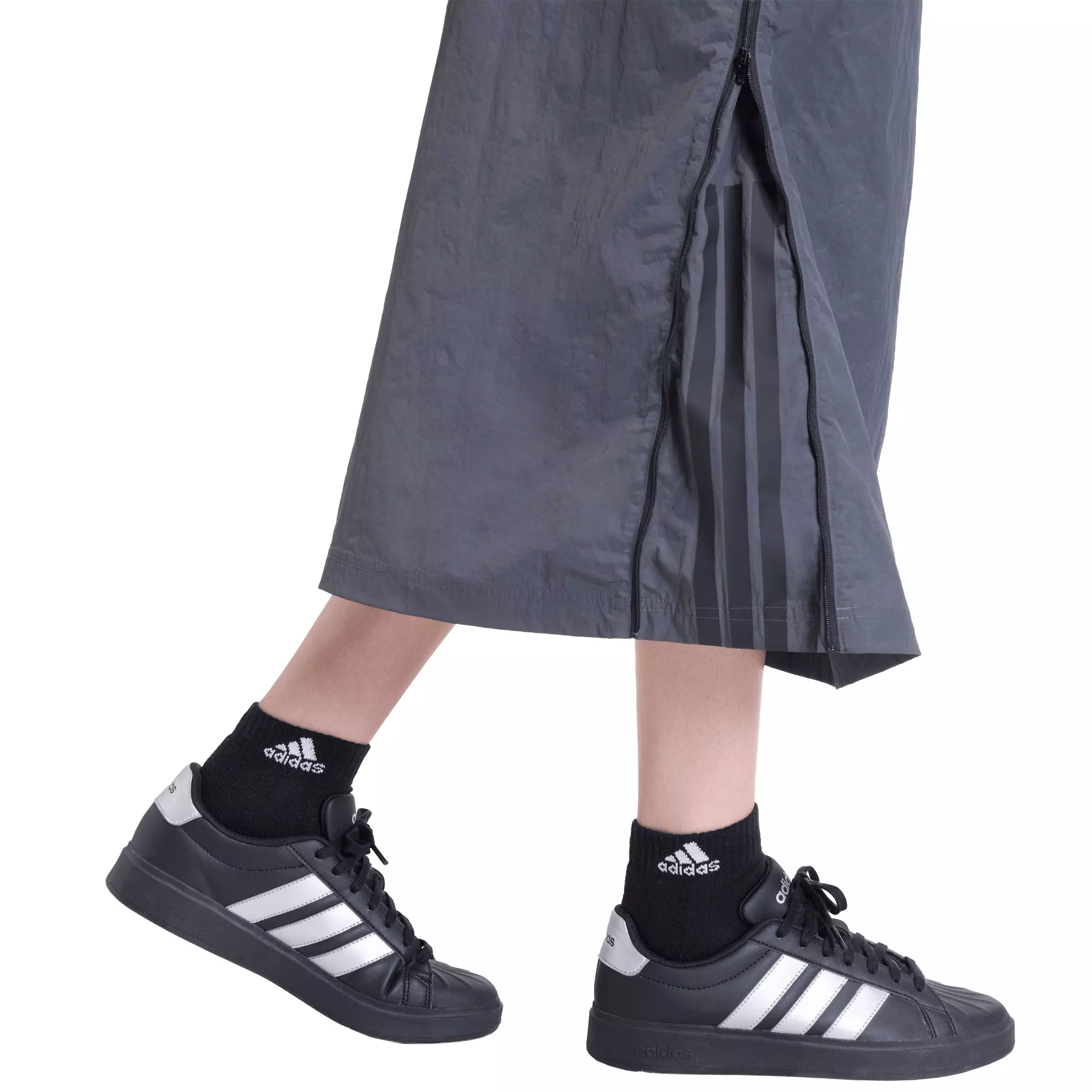 adidas Women's City Tech Woven Zip Skirt - Dark Grey - DARK GREY