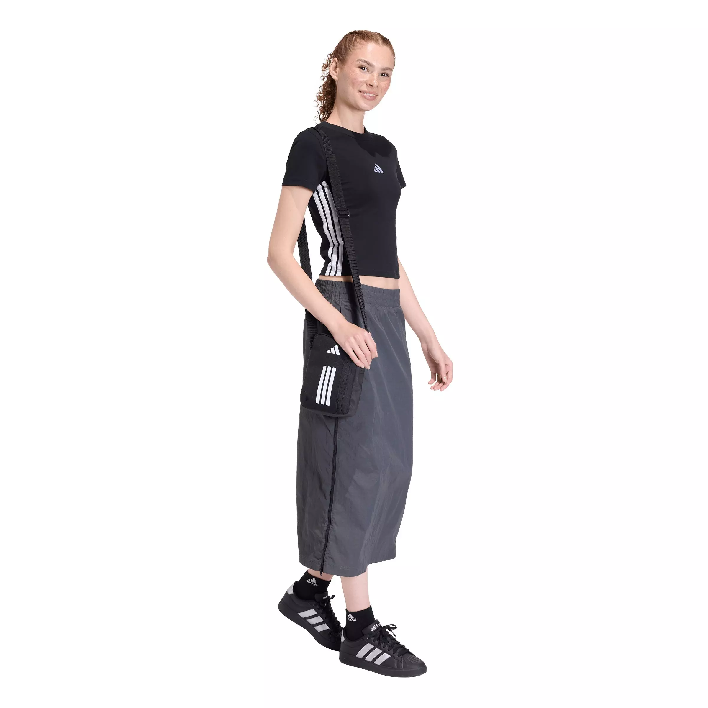 adidas Women's City Tech Woven Zip Skirt - Dark Grey - DARK GREY