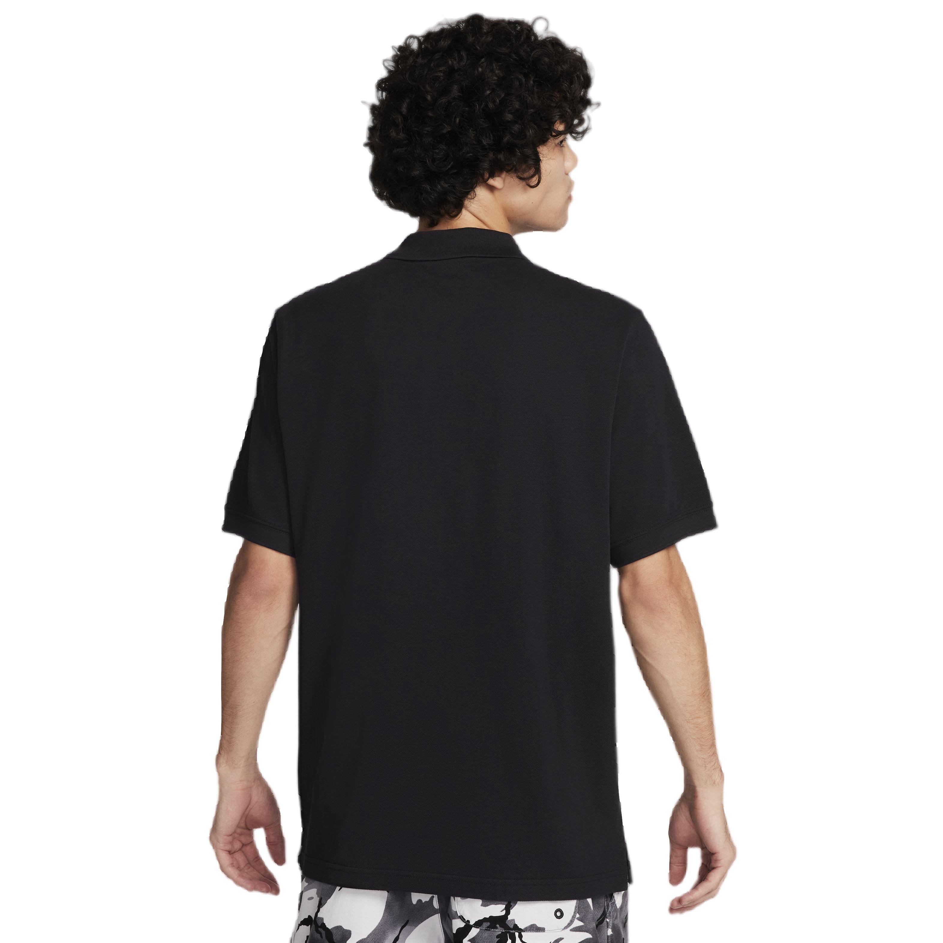Nike Men's Club Short-Sleeve Polo - BLACK Thumbnail View 2