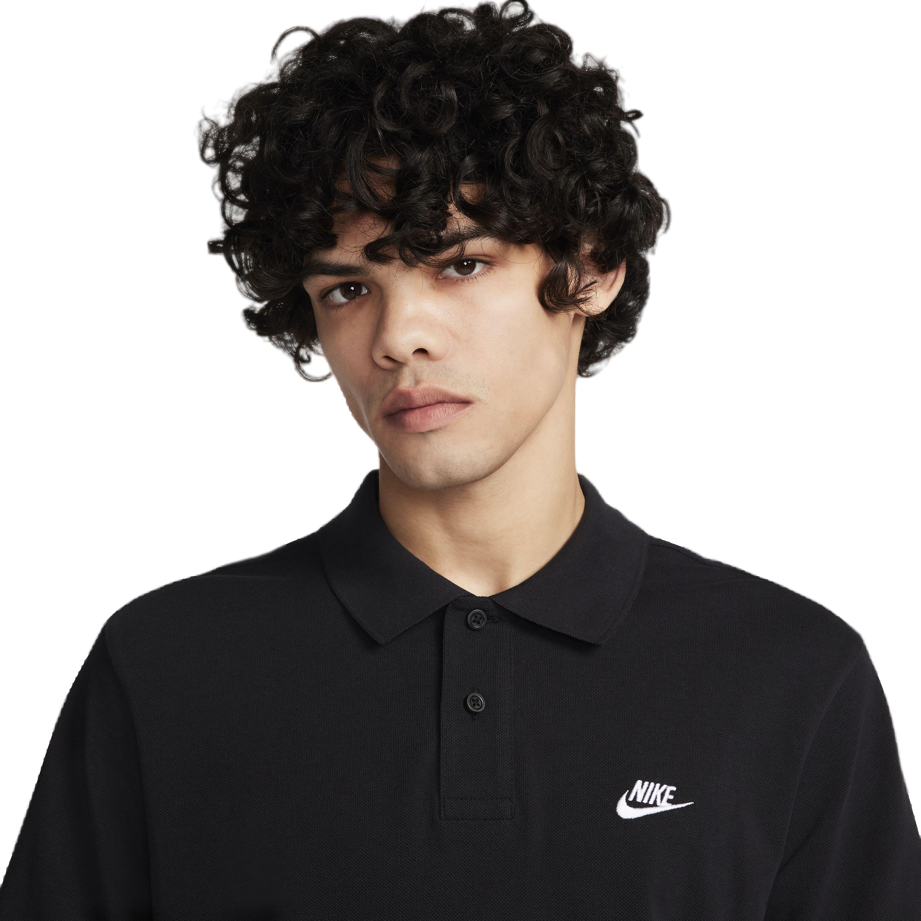 Nike Men's Club Short-Sleeve Polo - BLACK Thumbnail View 3