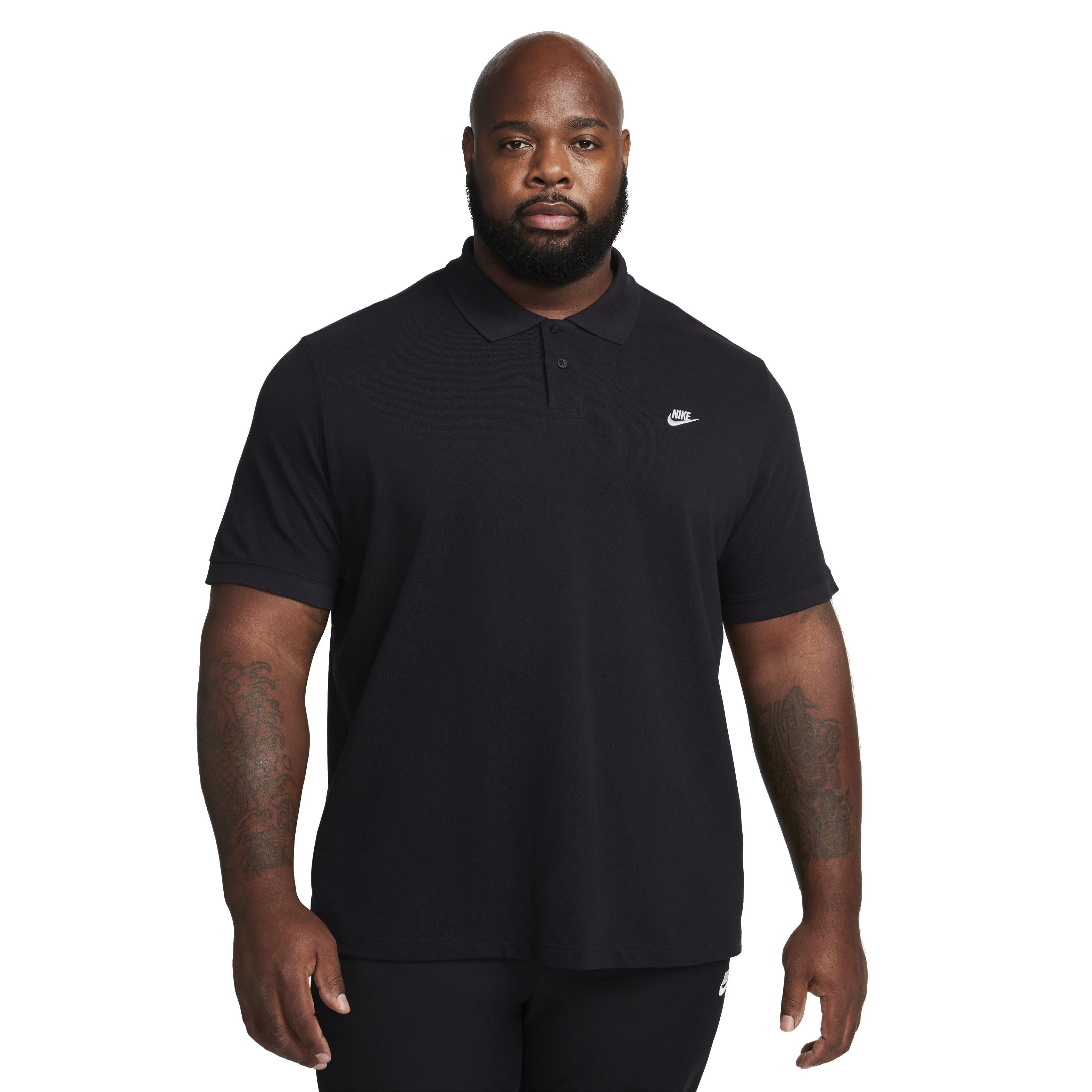 Nike Men's Club Short-Sleeve Polo - BLACK Thumbnail View 7