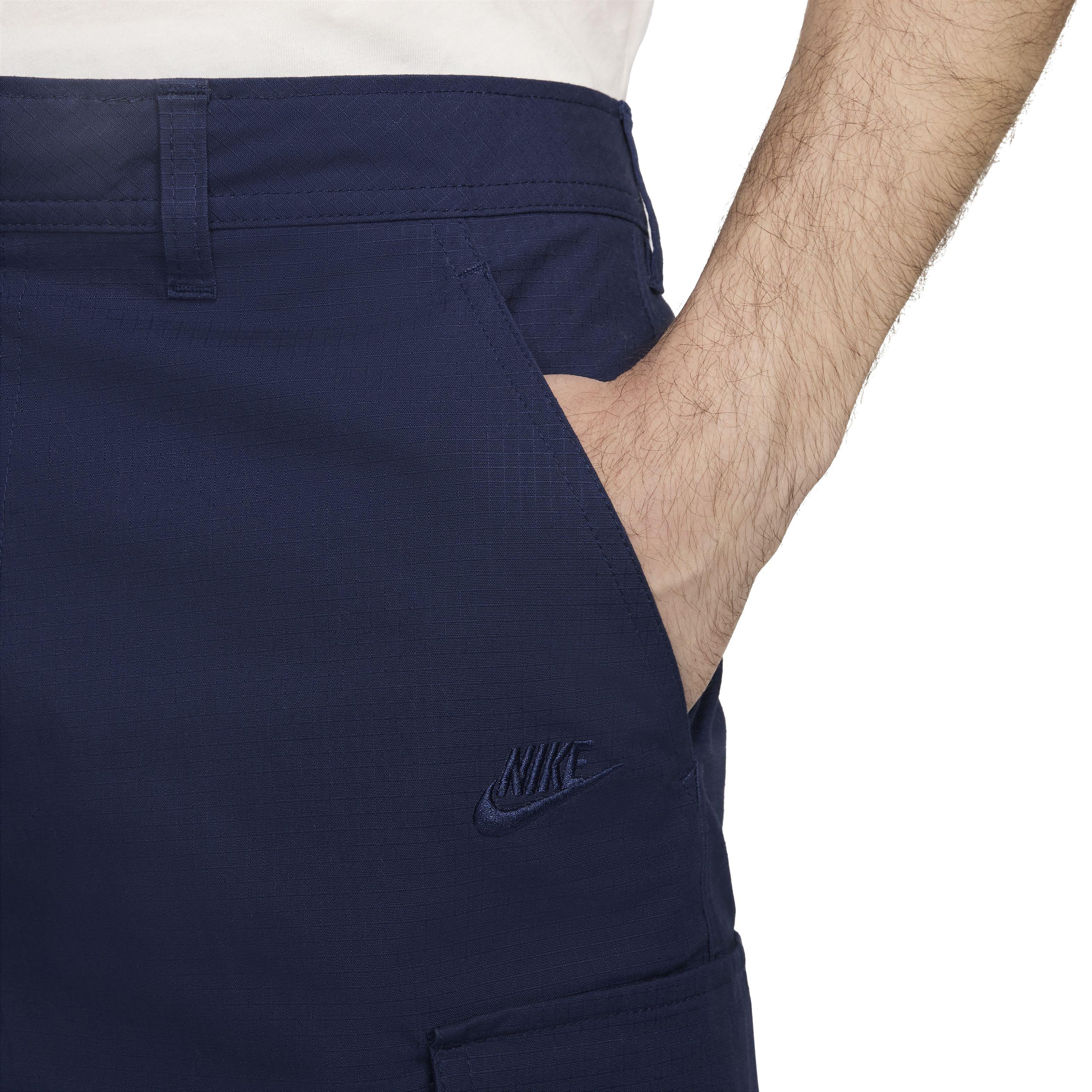 Nike Men's Club Woven Cargo Shorts - BLUE Thumbnail View 4