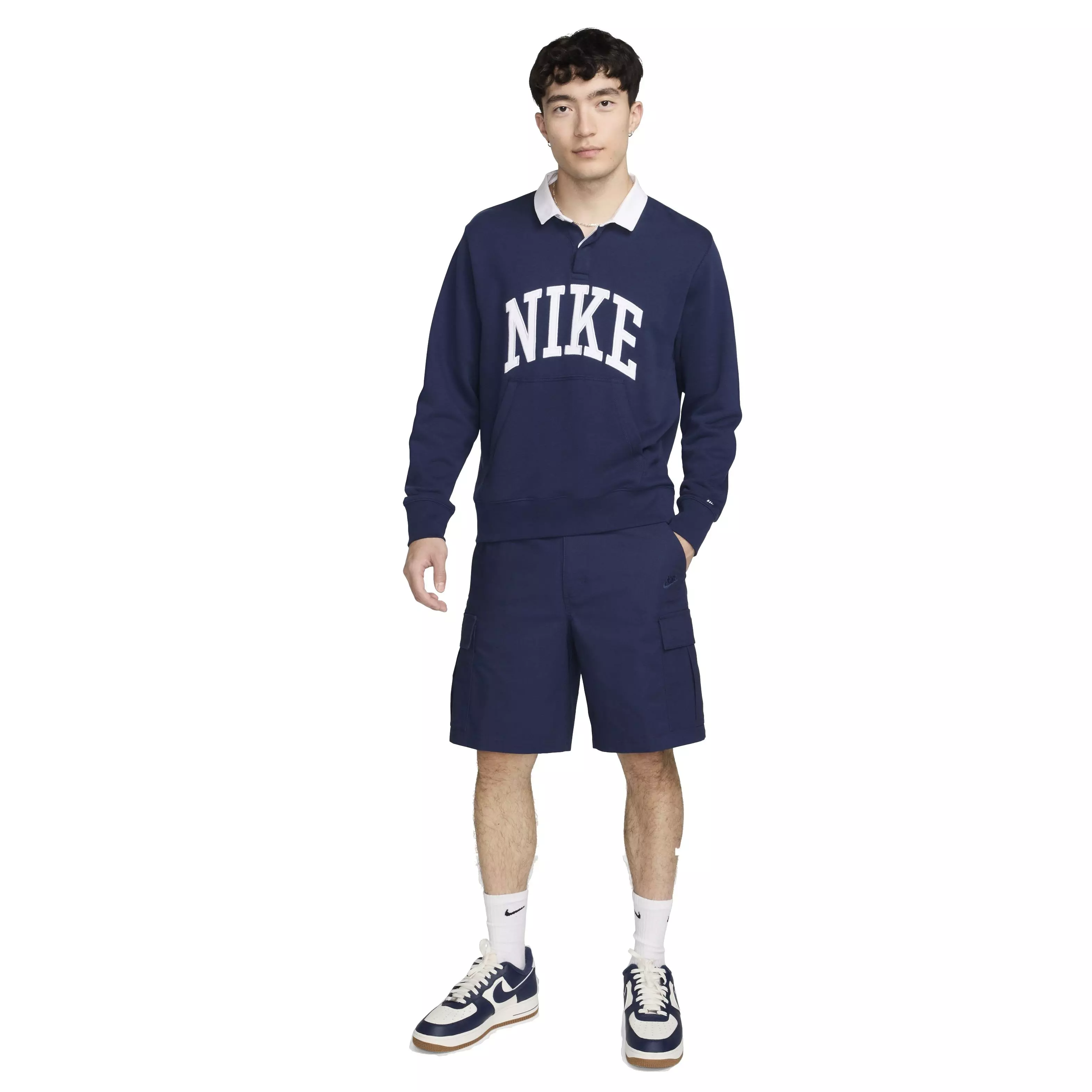 Nike Men's Club Woven Cargo Shorts - BLUE