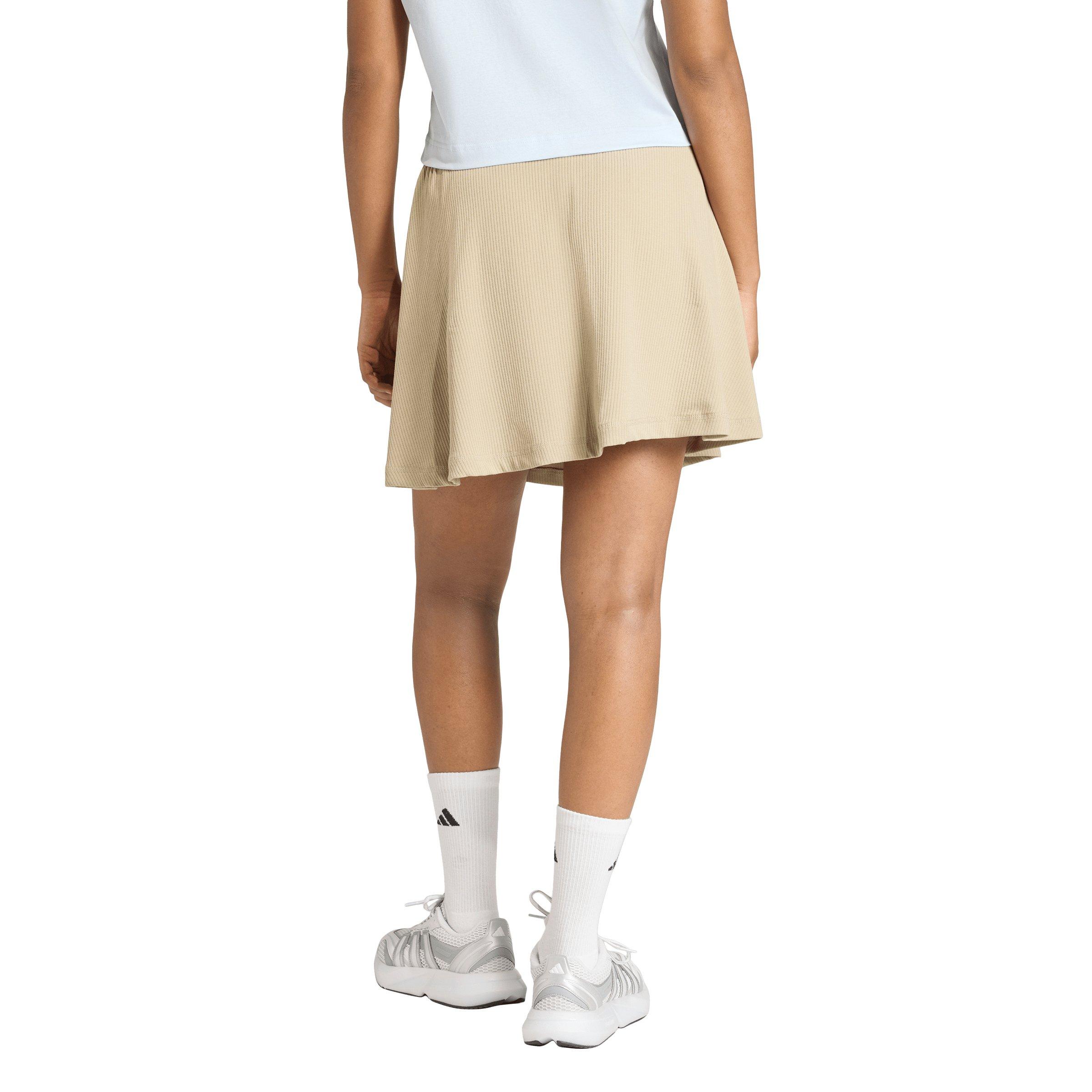 adidas Women's ALL SZN Rib Skirt - Khaki - KHAKI Thumbnail View 2