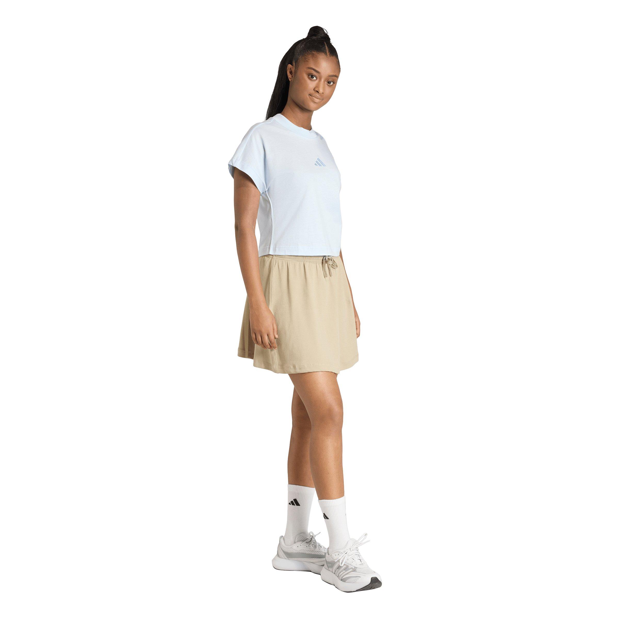 adidas Women's ALL SZN Rib Skirt - Khaki - KHAKI Thumbnail View 5