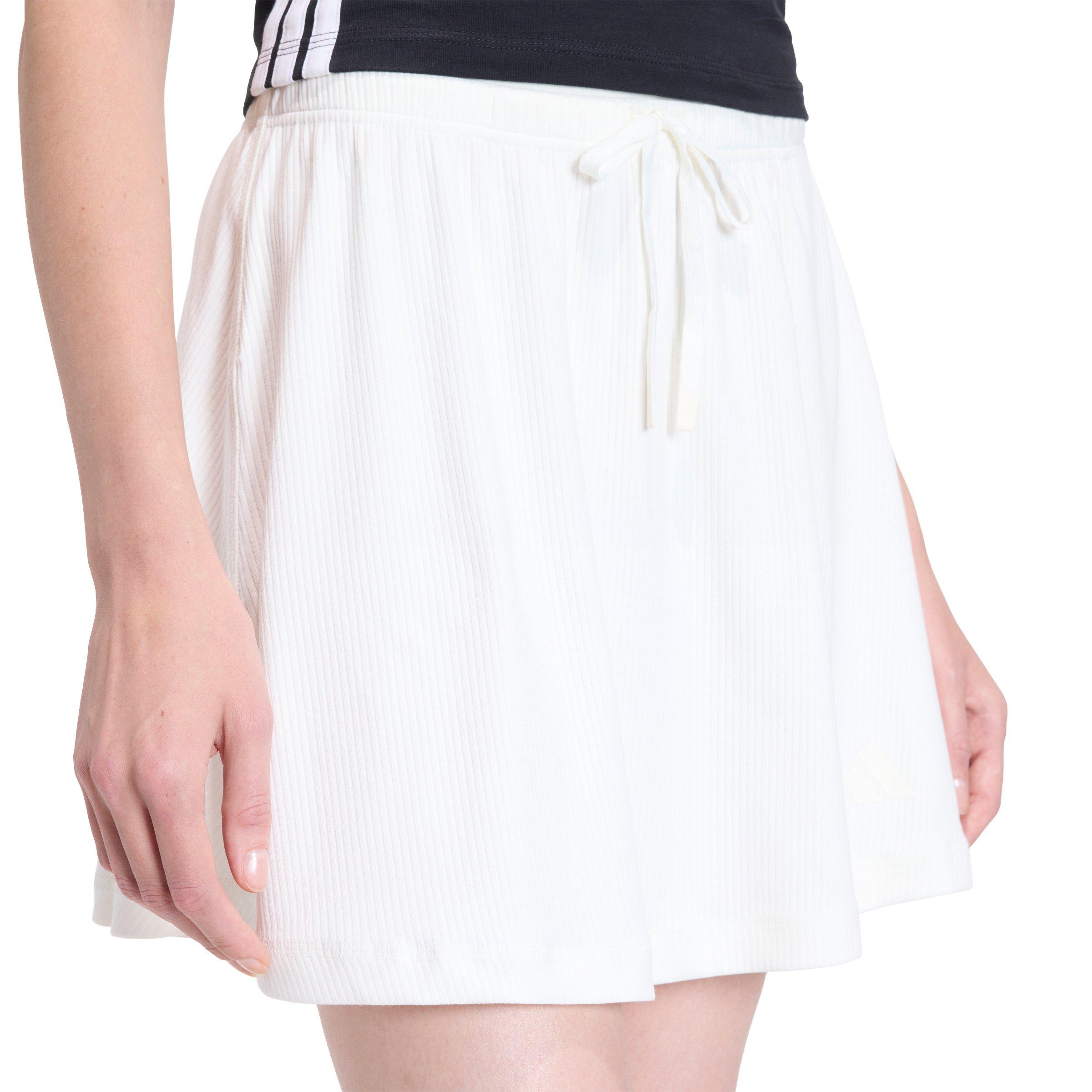 adidas Women's ALL SZN Rib Skirt - Off-White - OFF-WHITE Thumbnail View 3