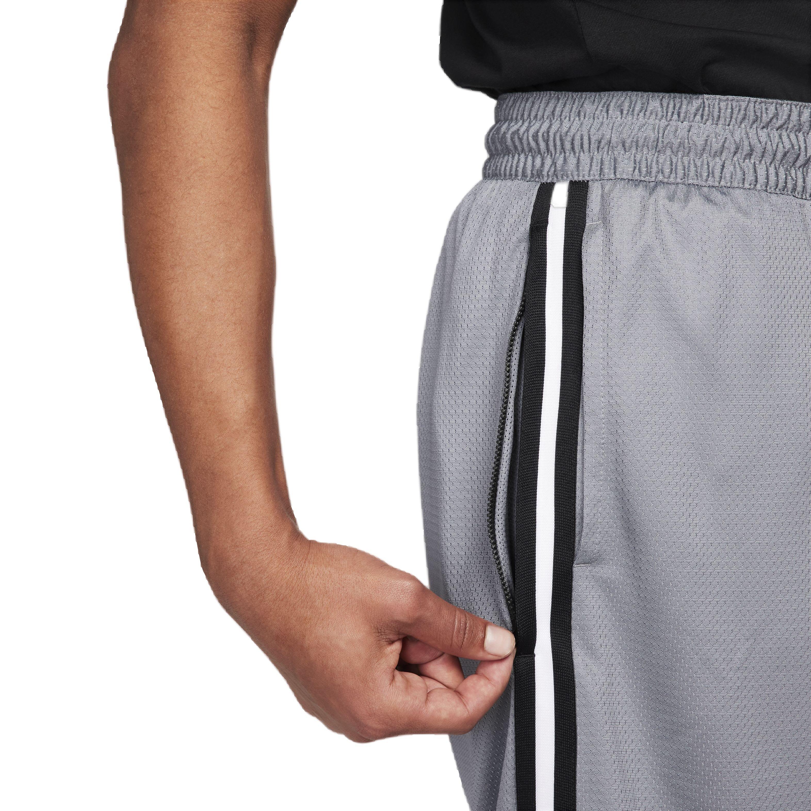 Nike Men's DNA Dri-FIT 8" Basketball Shorts - GREY Thumbnail View 6