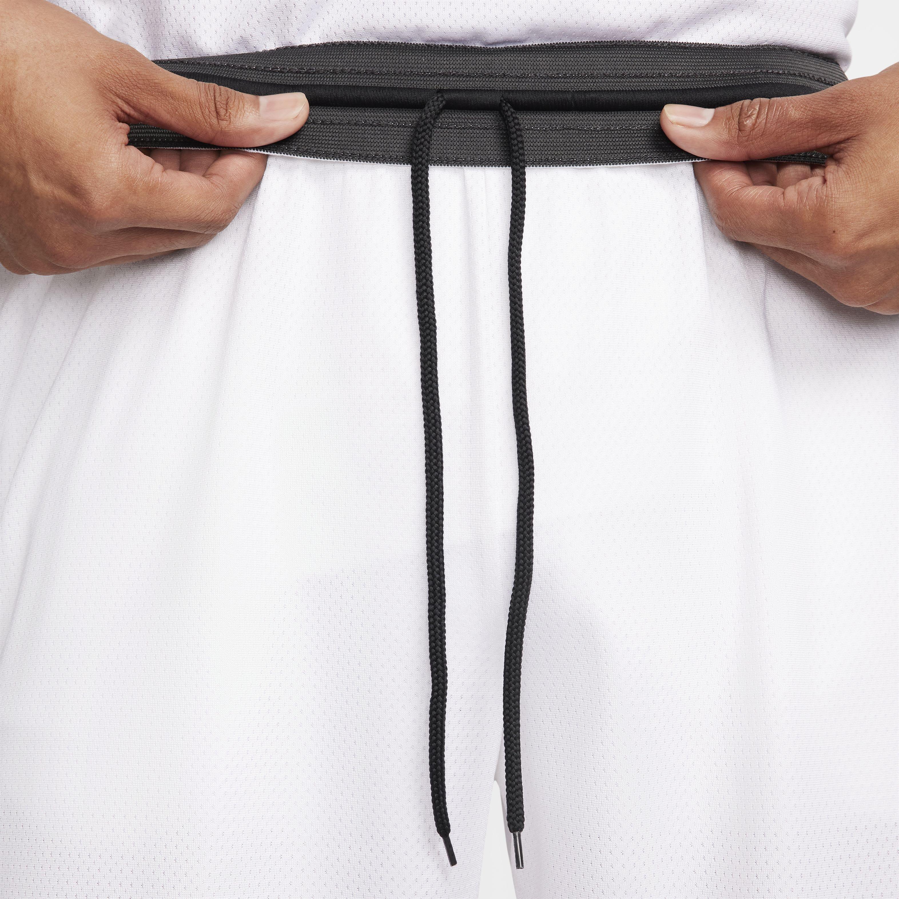 Nike Men's DNA Dri-FIT 8" Basketball Shorts - WHITE Thumbnail View 4