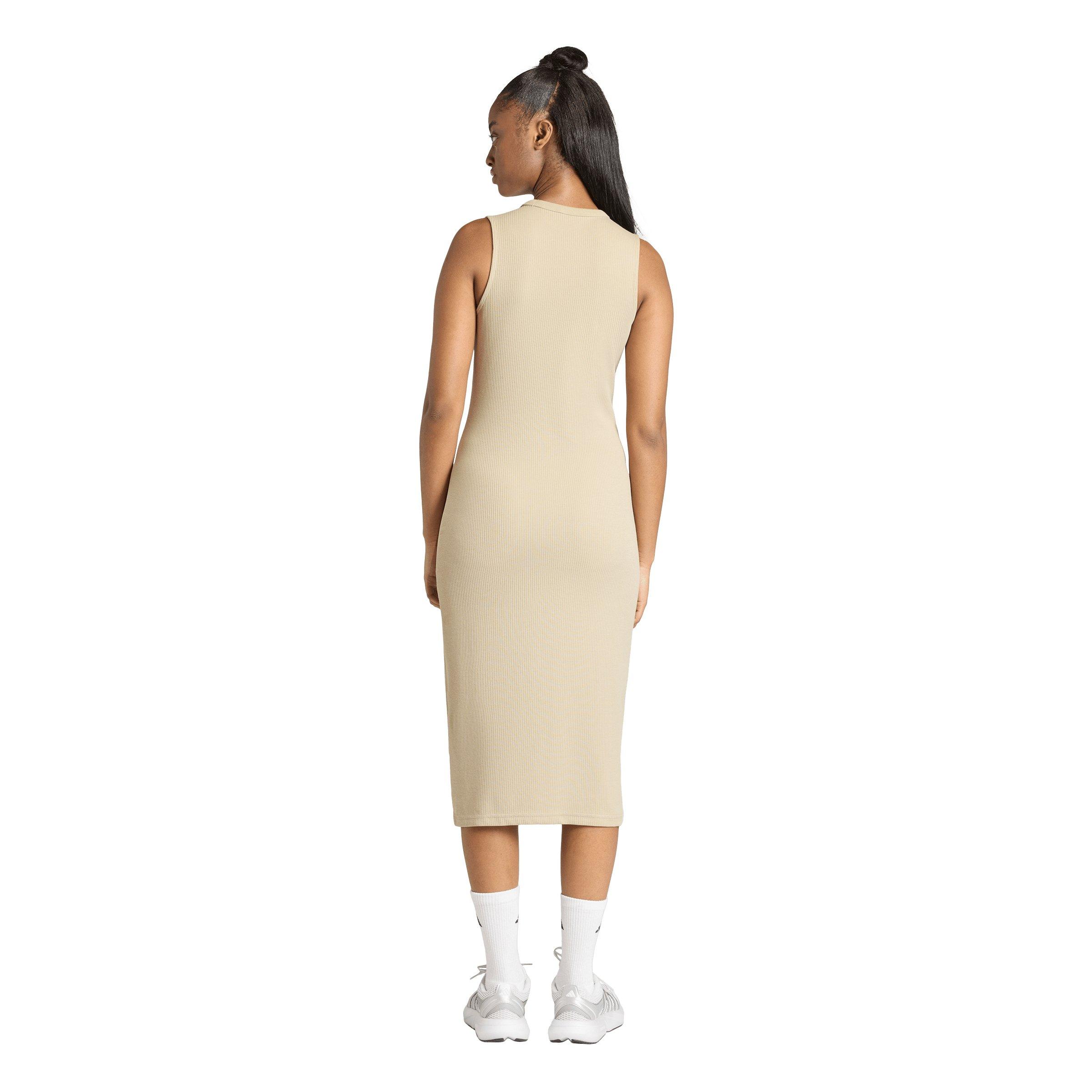 adidas Women's All SZN Rib Dress -Khaki - KHAKI Thumbnail View 2