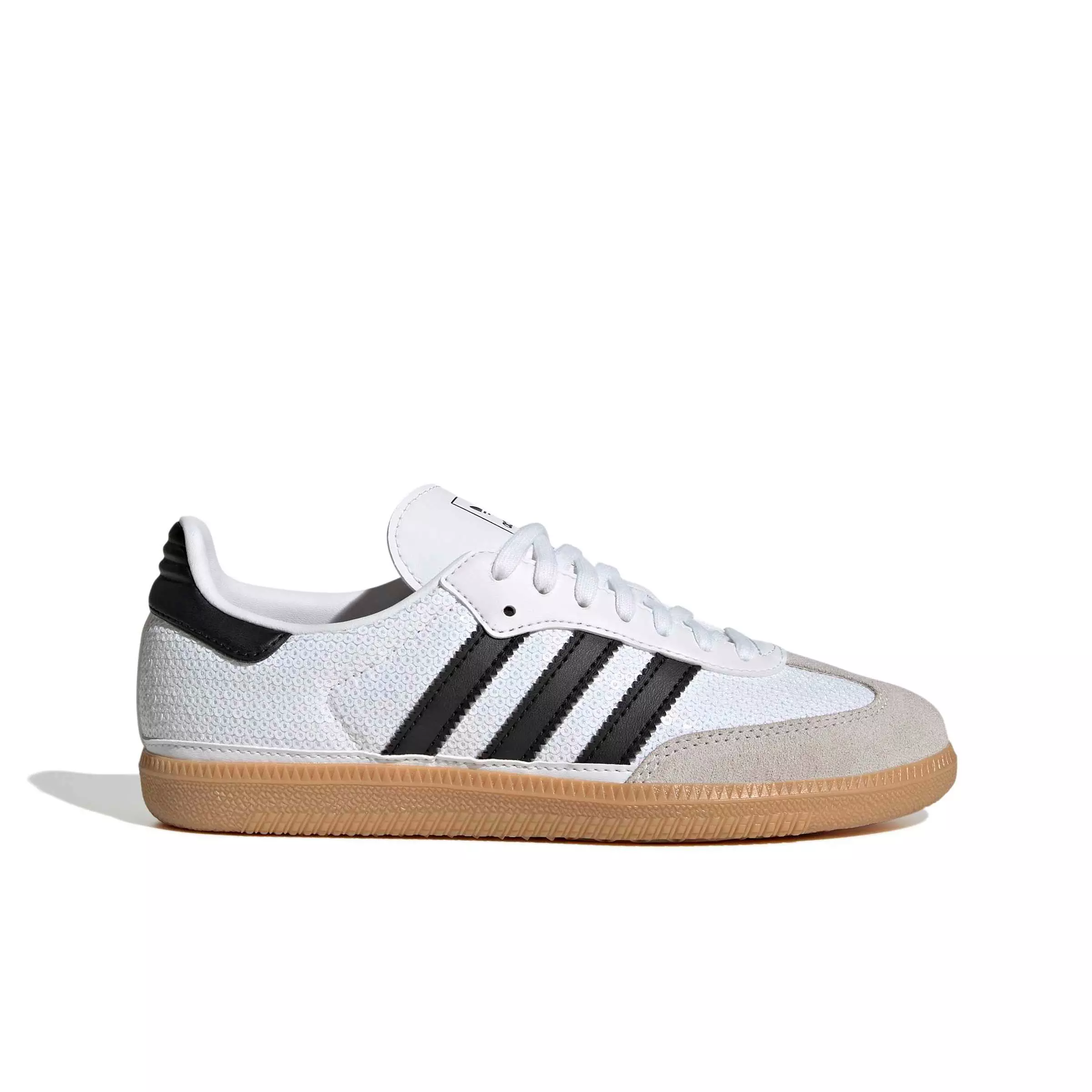 adidas Originals Samba OG "Ftwr White/Core Black/Grey One" Grade School Girls' Shoe - WHITE/BLACK/GREY