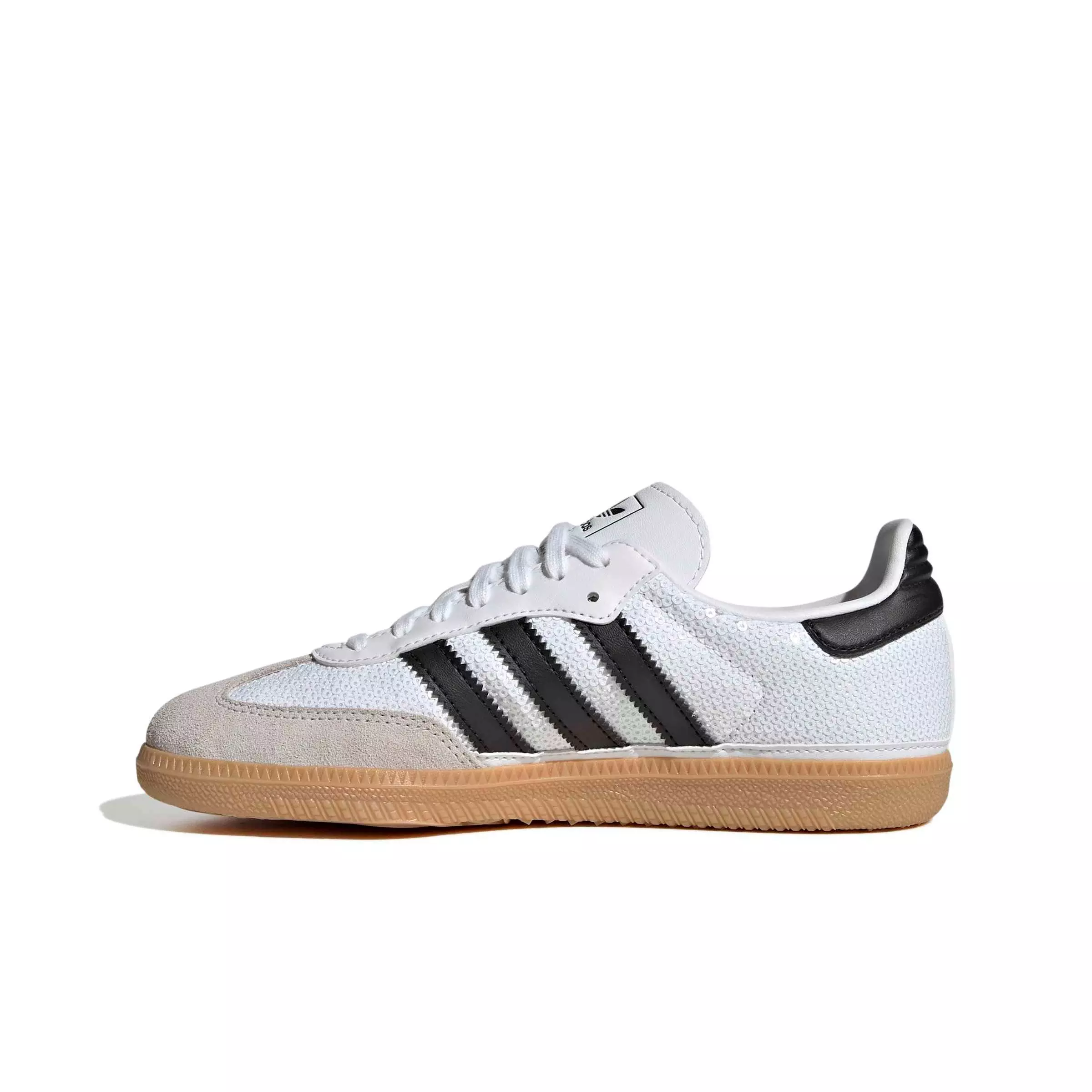 adidas Originals Samba OG "Ftwr White/Core Black/Grey One" Grade School Girls' Shoe - WHITE/BLACK/GREY