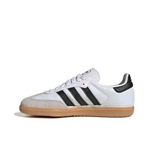 adidas Originals Samba OG "Ftwr White/Core Black/Grey One" Grade School Girls' Shoe - WHITE/BLACK/GREY