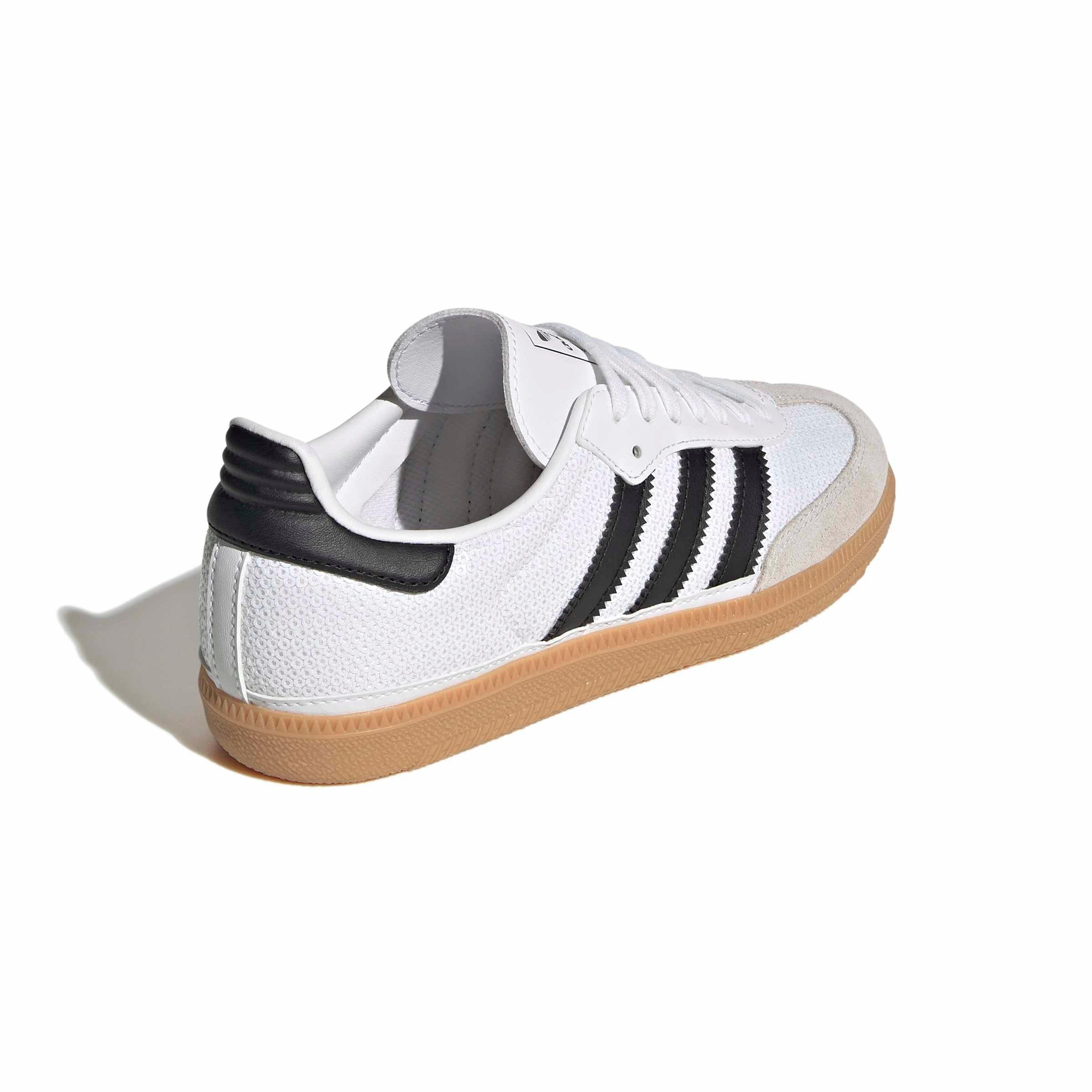 adidas Originals Samba OG "Ftwr White/Core Black/Grey One" Grade School Girls' Shoe - WHITE/BLACK/GREY