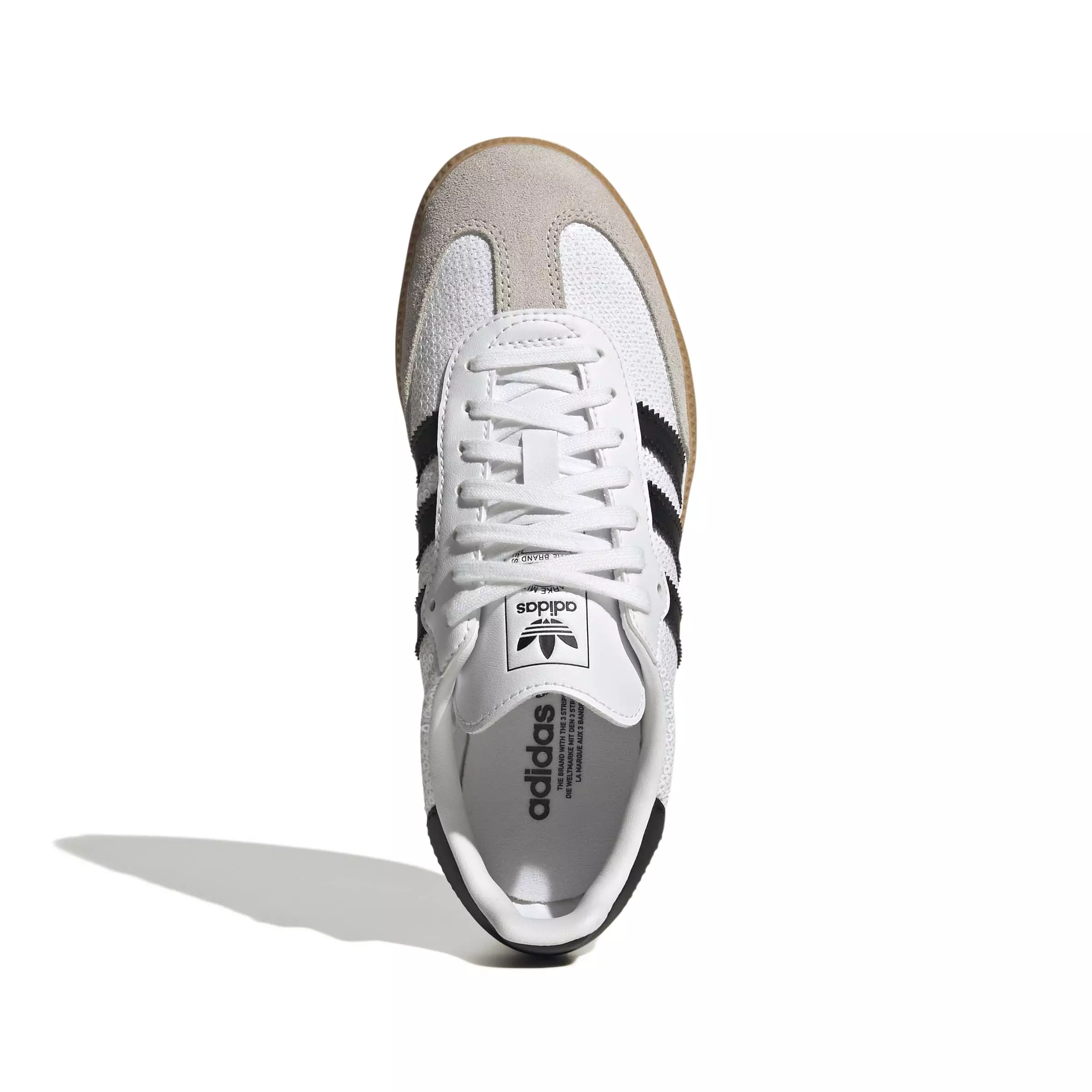 adidas Originals Samba OG "Ftwr White/Core Black/Grey One" Grade School Girls' Shoe - WHITE/BLACK/GREY