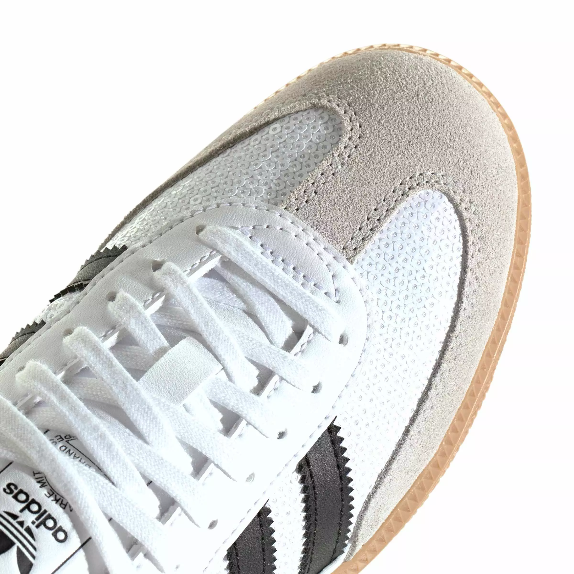 adidas Originals Samba OG "Ftwr White/Core Black/Grey One" Grade School Girls' Shoe - WHITE/BLACK/GREY