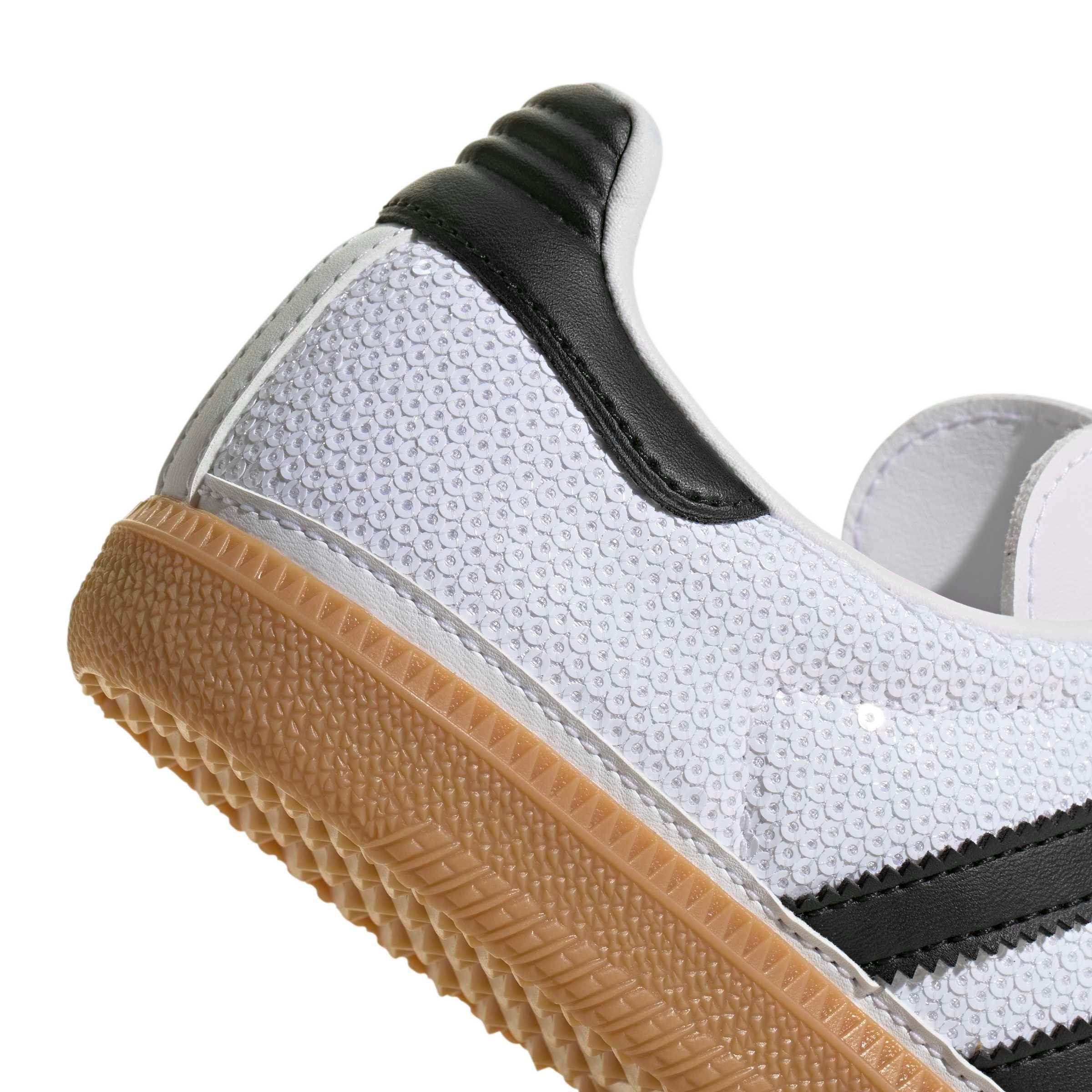adidas Originals Samba OG "Ftwr White/Core Black/Grey One" Grade School Girls' Shoe - WHITE/BLACK/GREY