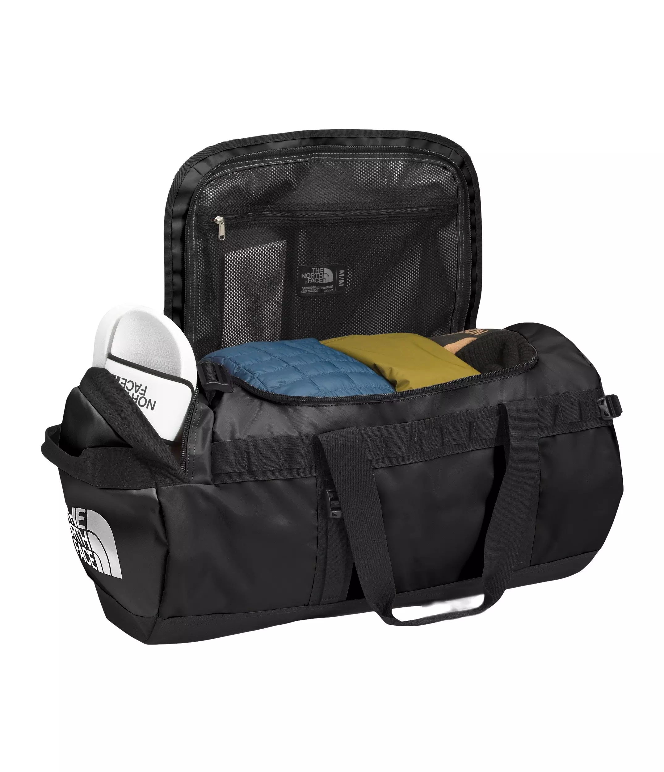 The North Face Base Camp Duffel M - Black/White - BLACK/WHITE