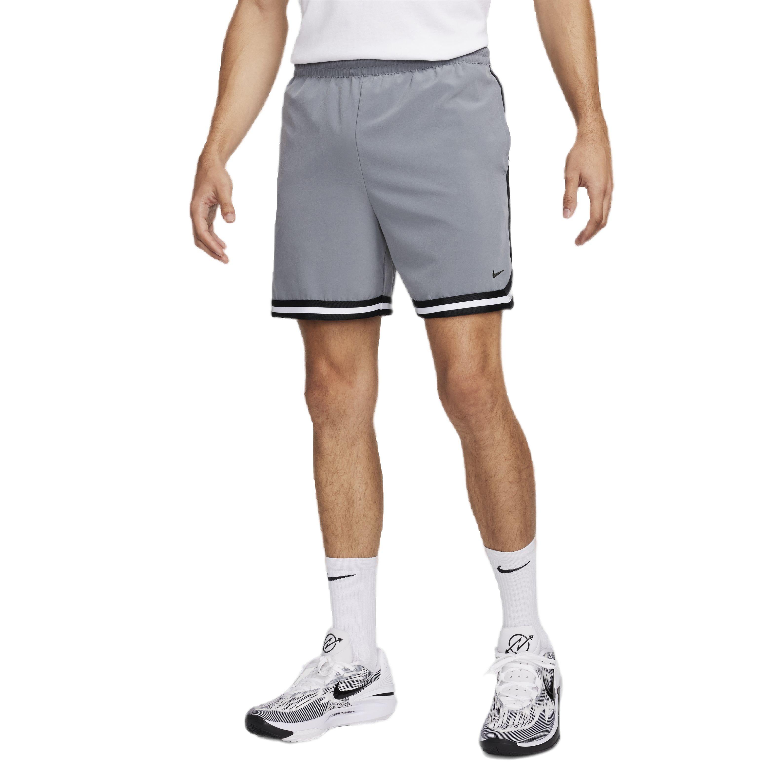 Nike Men's DNA Dri-FIT 6" UV Woven Basketball Shorts - GREY Thumbnail View 3