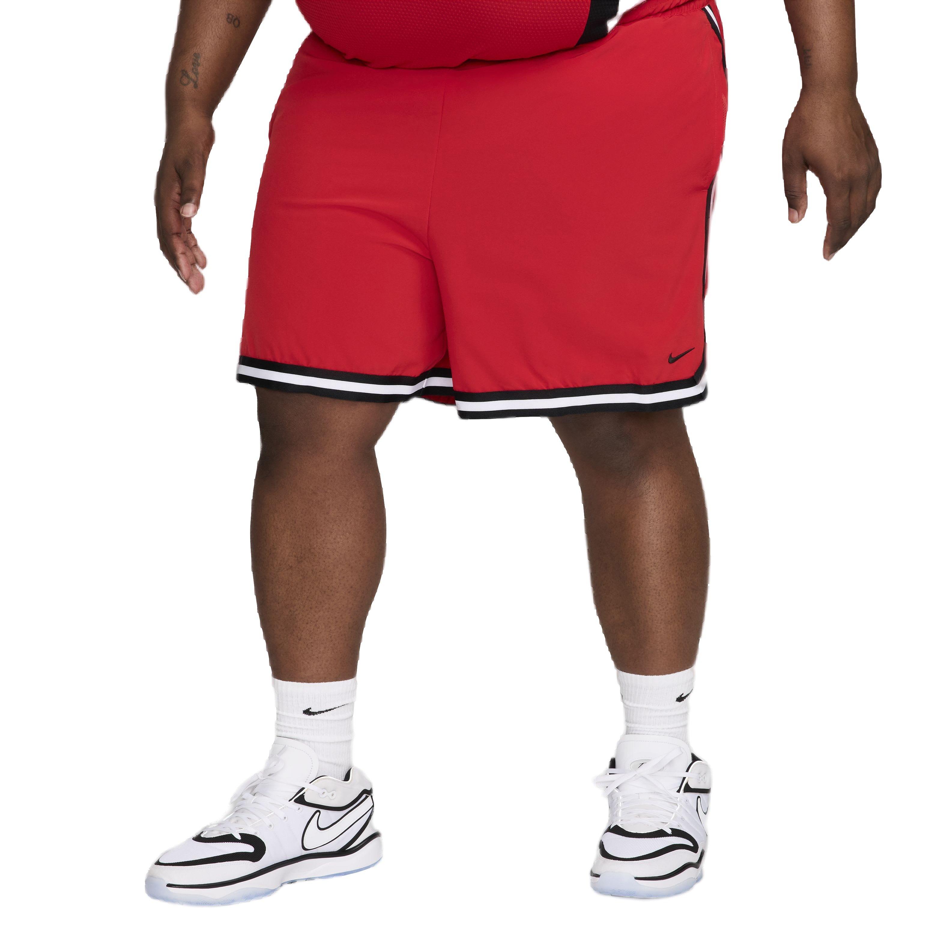 Nike Men's DNA Dri-FIT 6" UV Woven Basketball Shorts - RED Thumbnail View 8