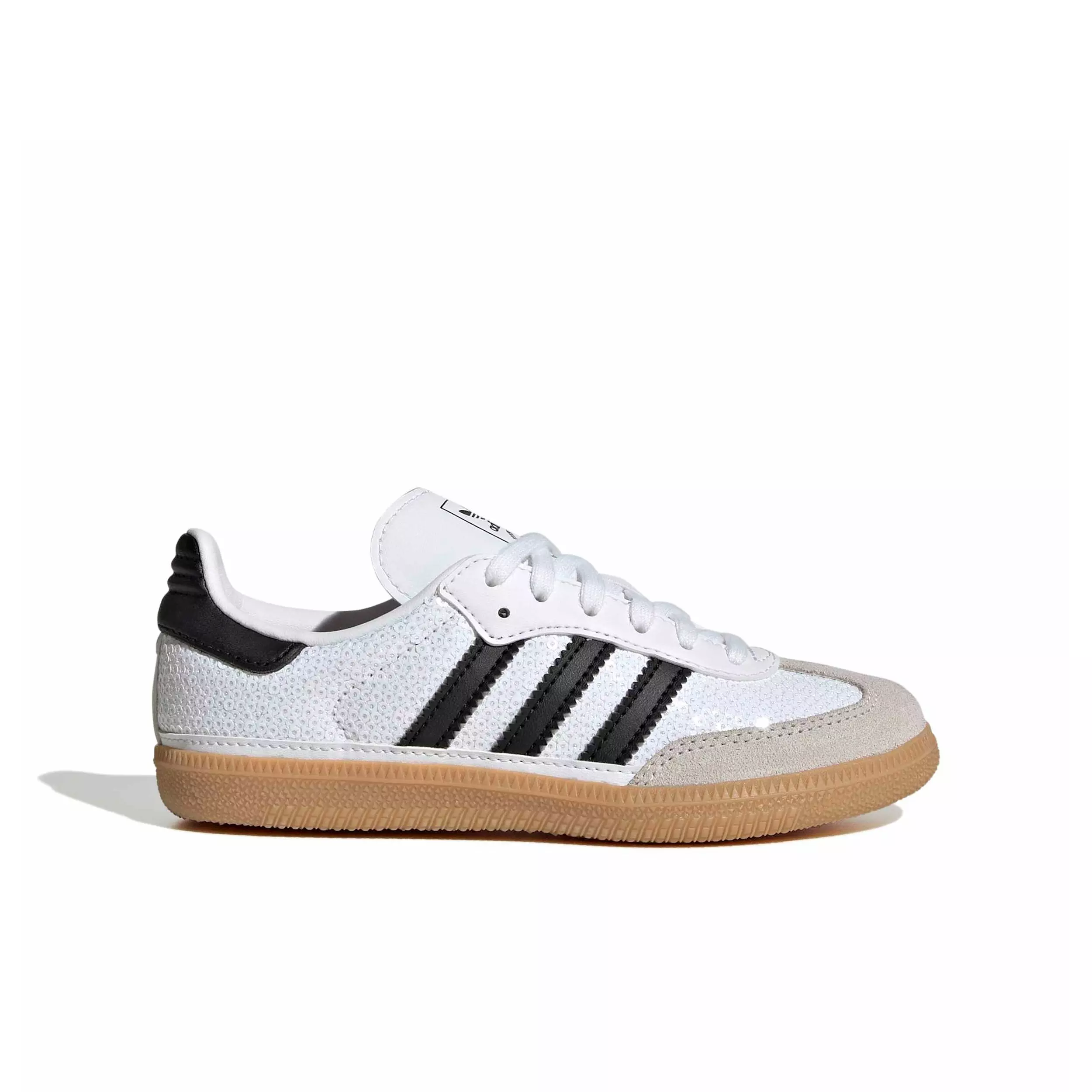 adidas Originals Samba OG "Ftwr White/Core Black/Grey One" Preschool Girls' Shoe - WHITE/BLACK/GREY